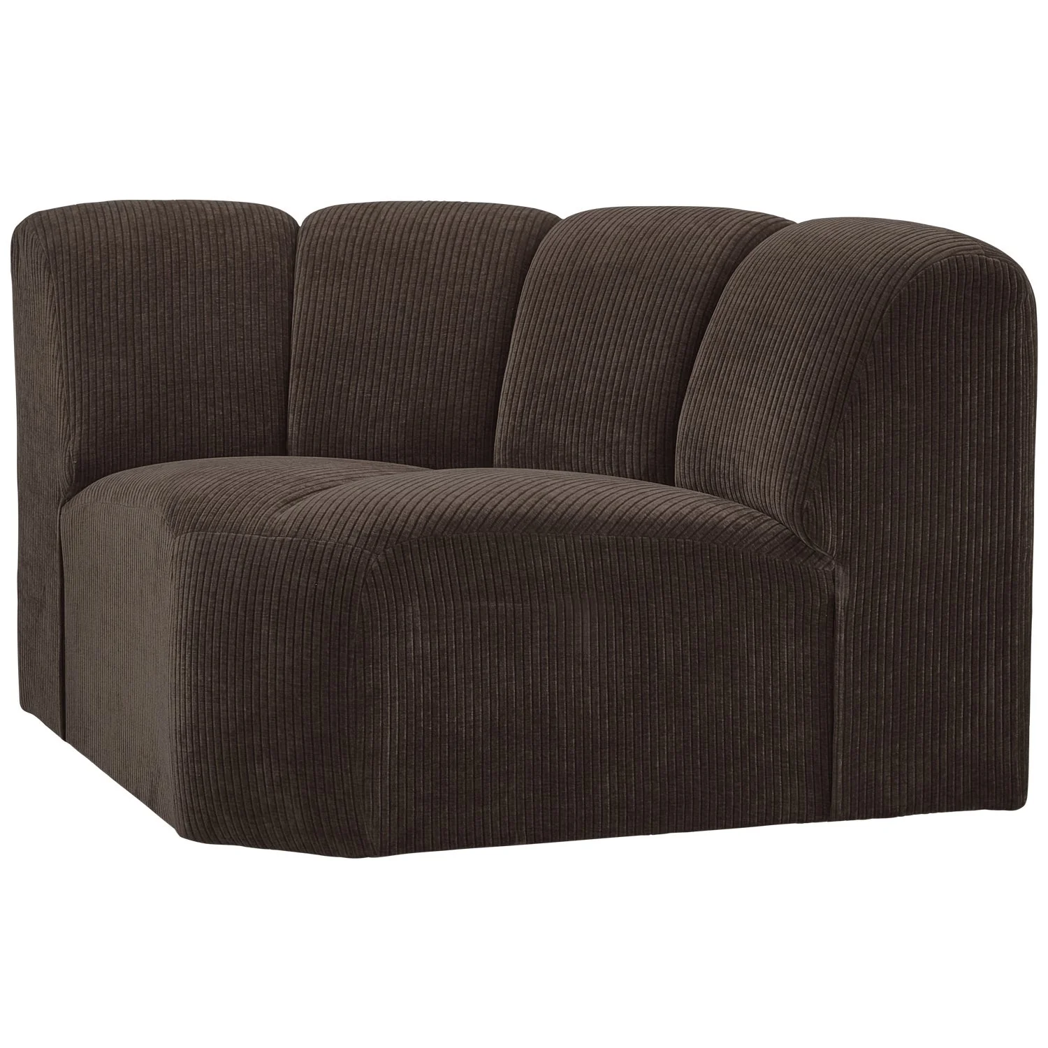 Sofa modułowa MOJO - element narożny ciemnobrązowy sztruks - Image 4