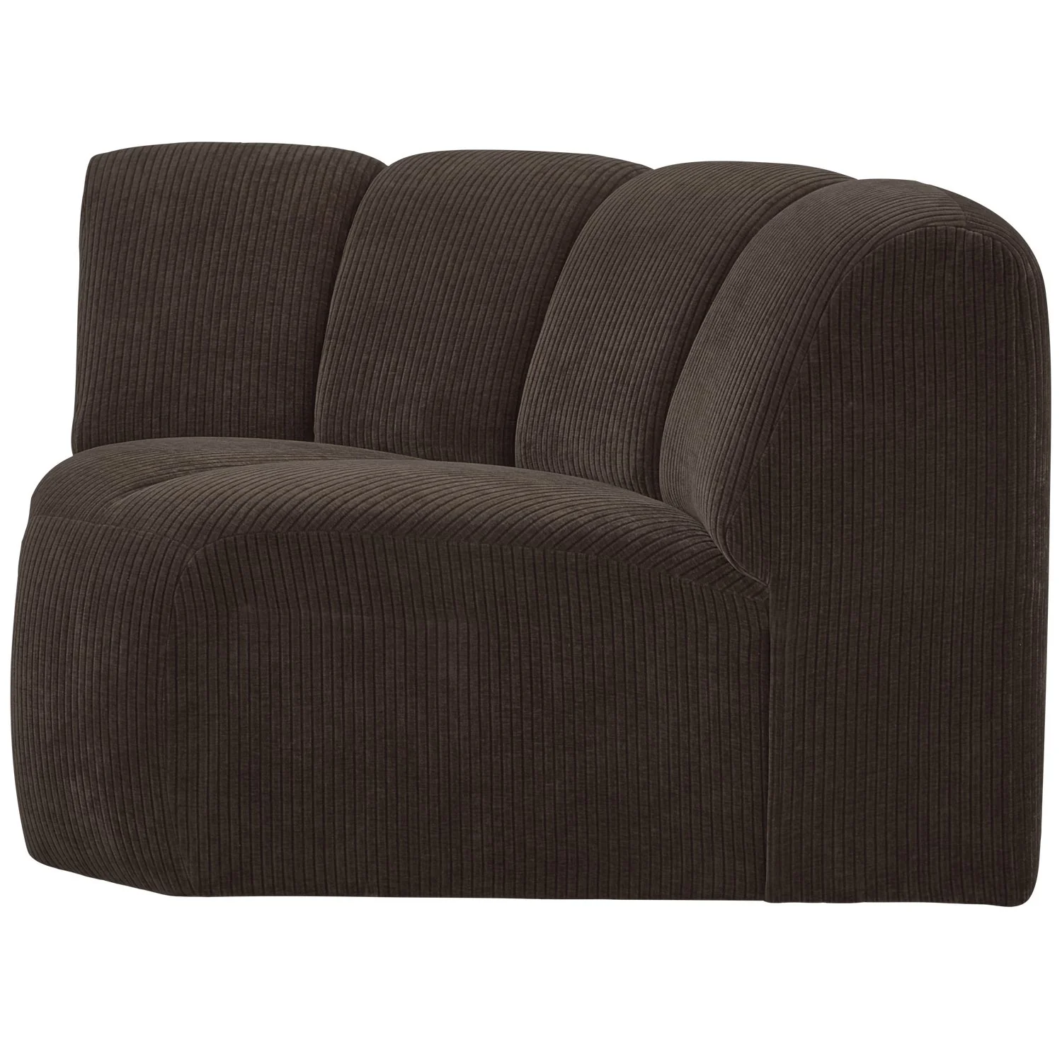 Sofa modułowa MOJO - element narożny ciemnobrązowy sztruks - Image 5