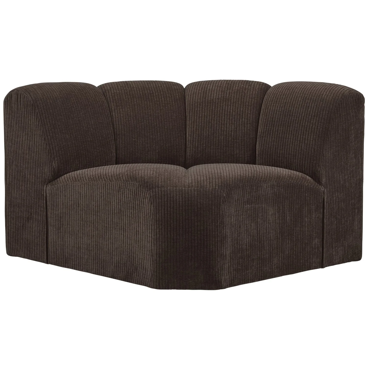 Sofa modułowa MOJO - element narożny ciemnobrązowy sztruks - Image 6