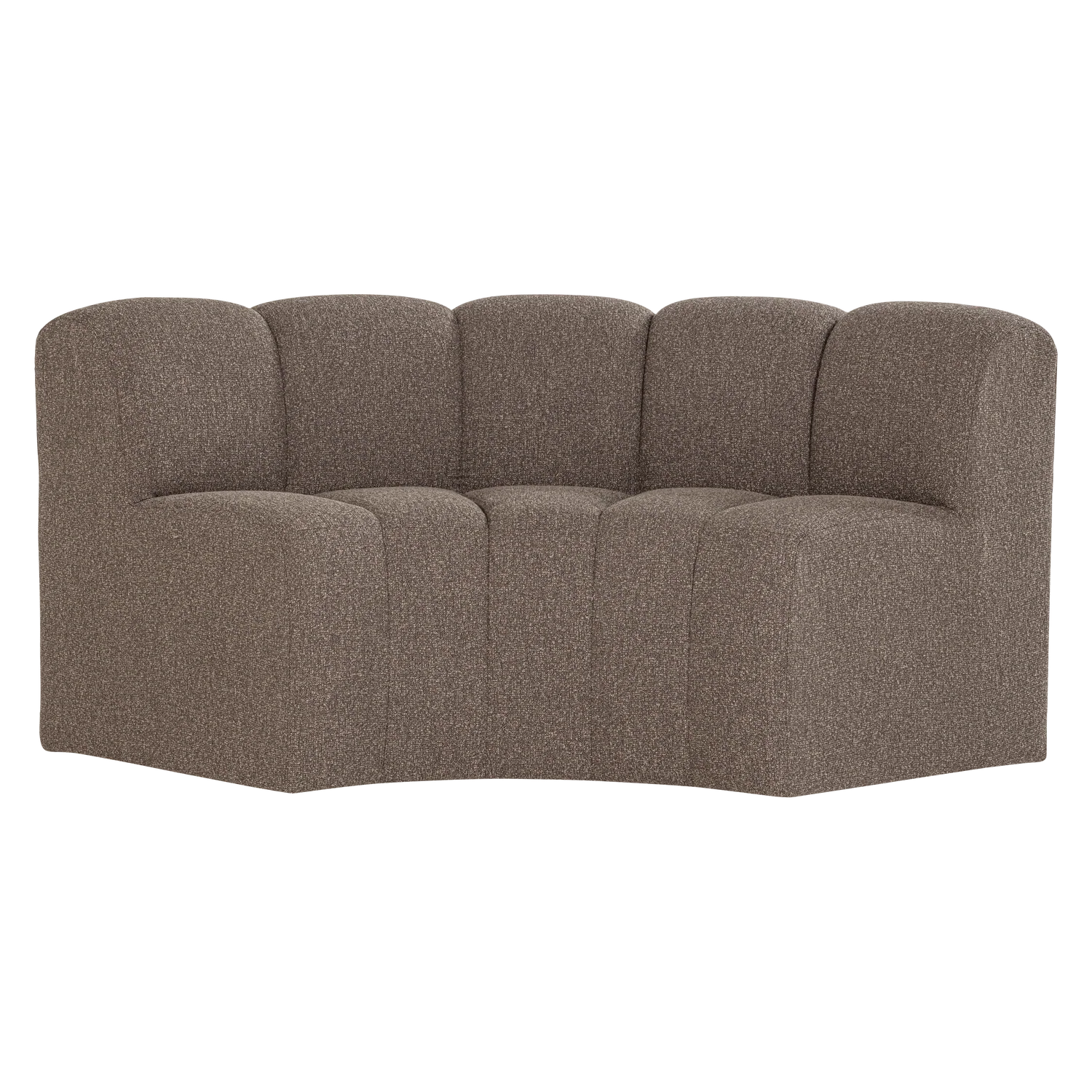 Sofa modułowa MOJO BENCH - element narożny półokrągły brązowy bouclé - Image 3