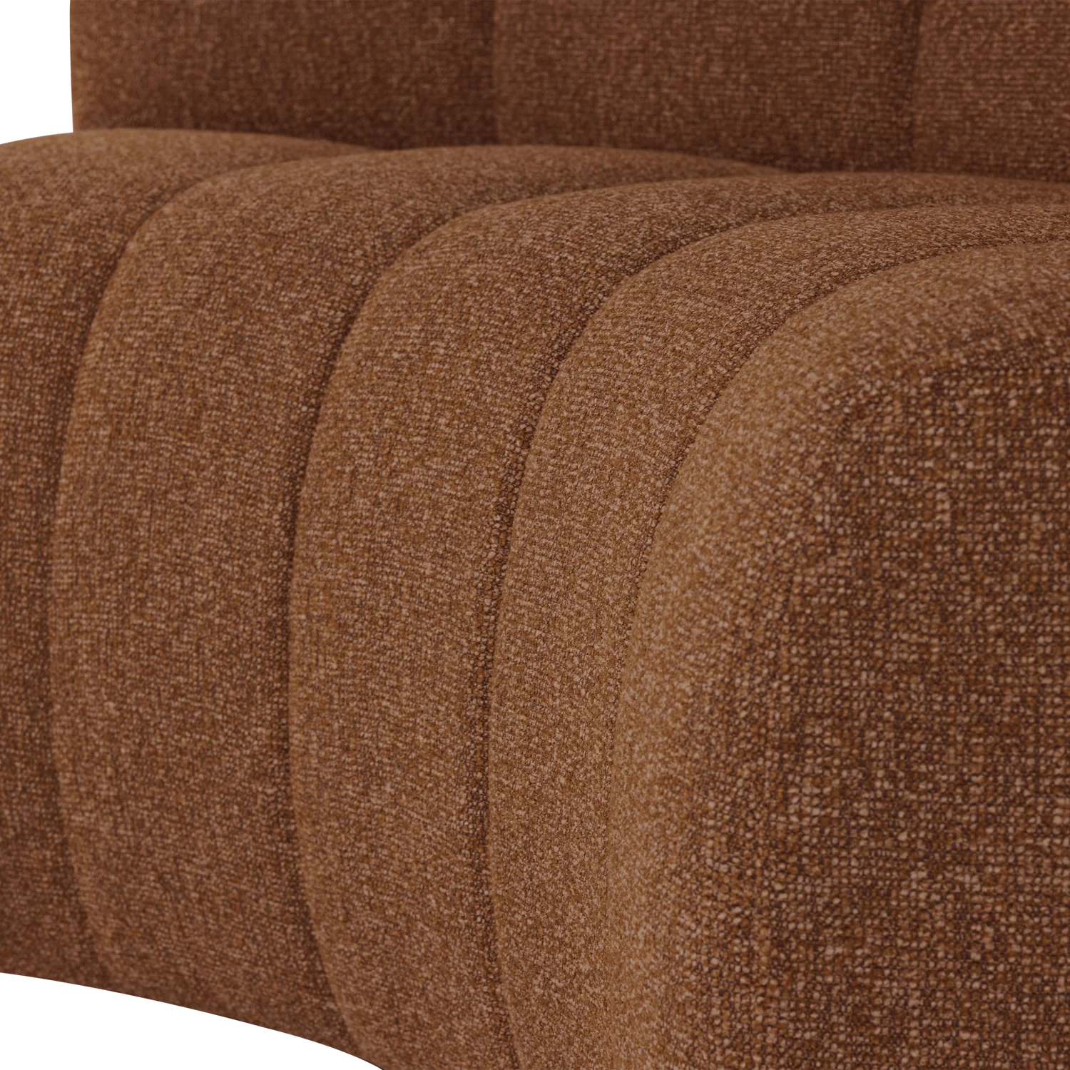 Sofa modułowa MOJO BENCH - element narożny półokrągły ceglany brązowy bouclé - Image 6