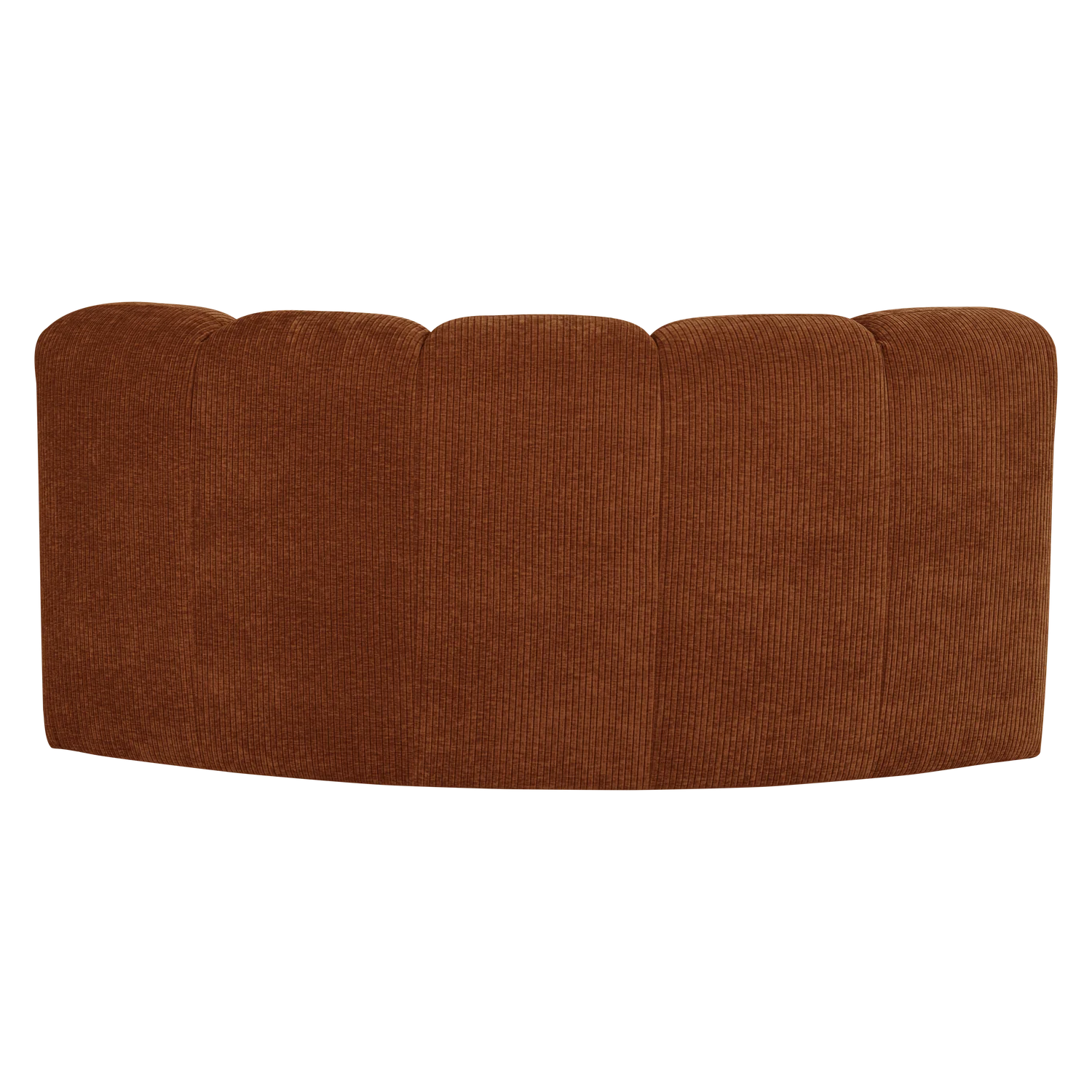 Sofa modułowa MOJO BENCH - element narożny półokrągły ceglany brązowy sztruks - Image 5
