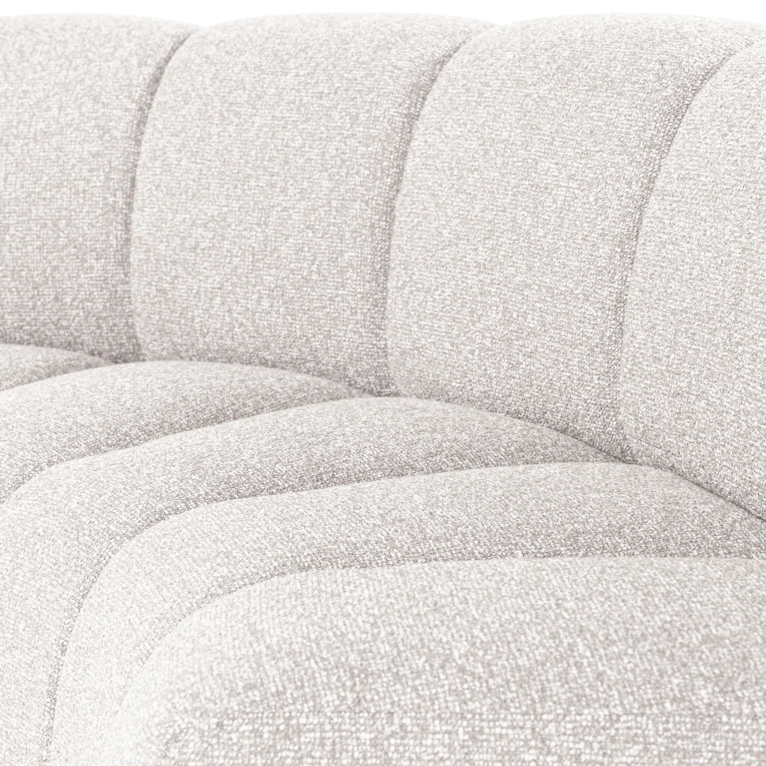 Sofa modułowa MOJO BENCH - element narożny półokrągły ecru bouclé - Image 2