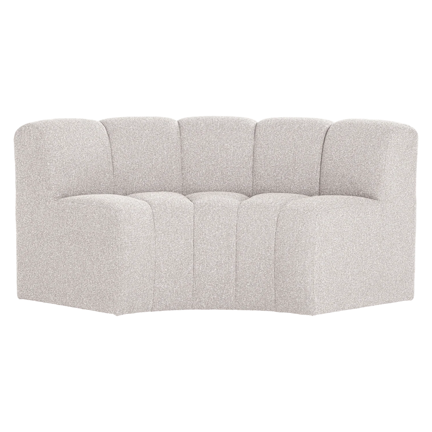 Sofa modułowa MOJO BENCH - element narożny półokrągły ecru bouclé - Image 3