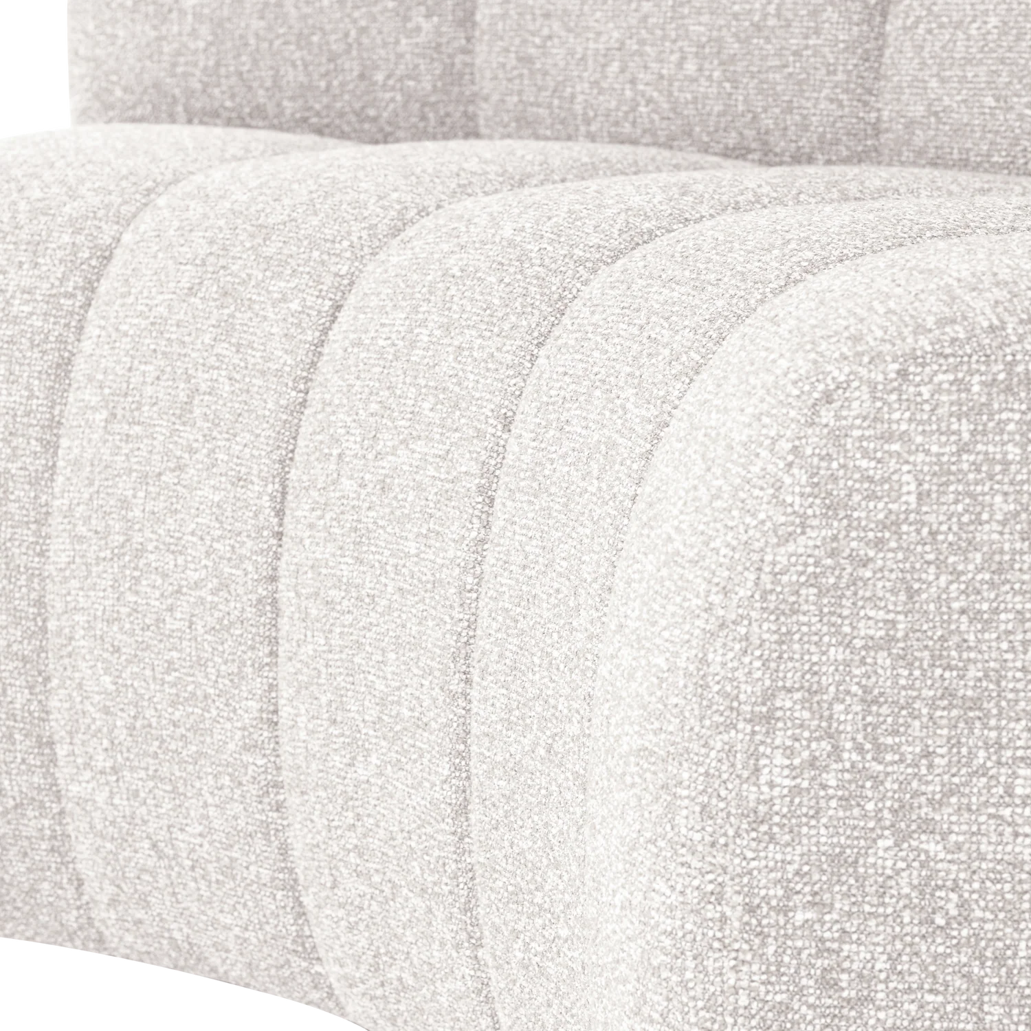 Sofa modułowa MOJO BENCH - element narożny półokrągły ecru bouclé - Image 6