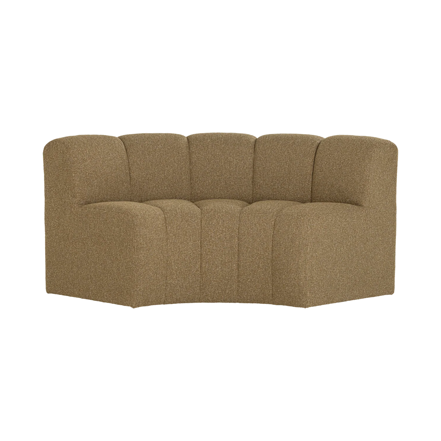 Sofa modułowa MOJO BENCH - element narożny półokrągły miodowy bouclé - Image 3