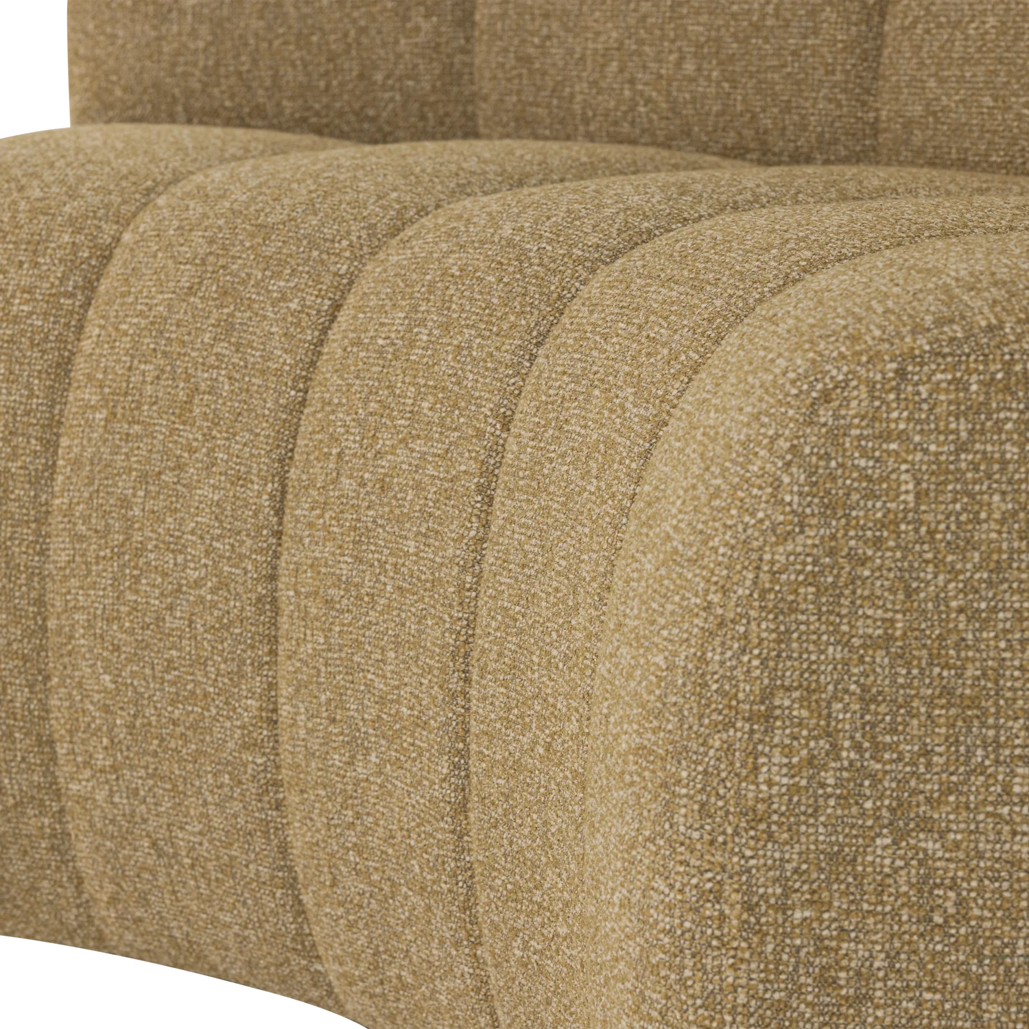 Sofa modułowa MOJO BENCH - element narożny półokrągły miodowy bouclé - Image 6