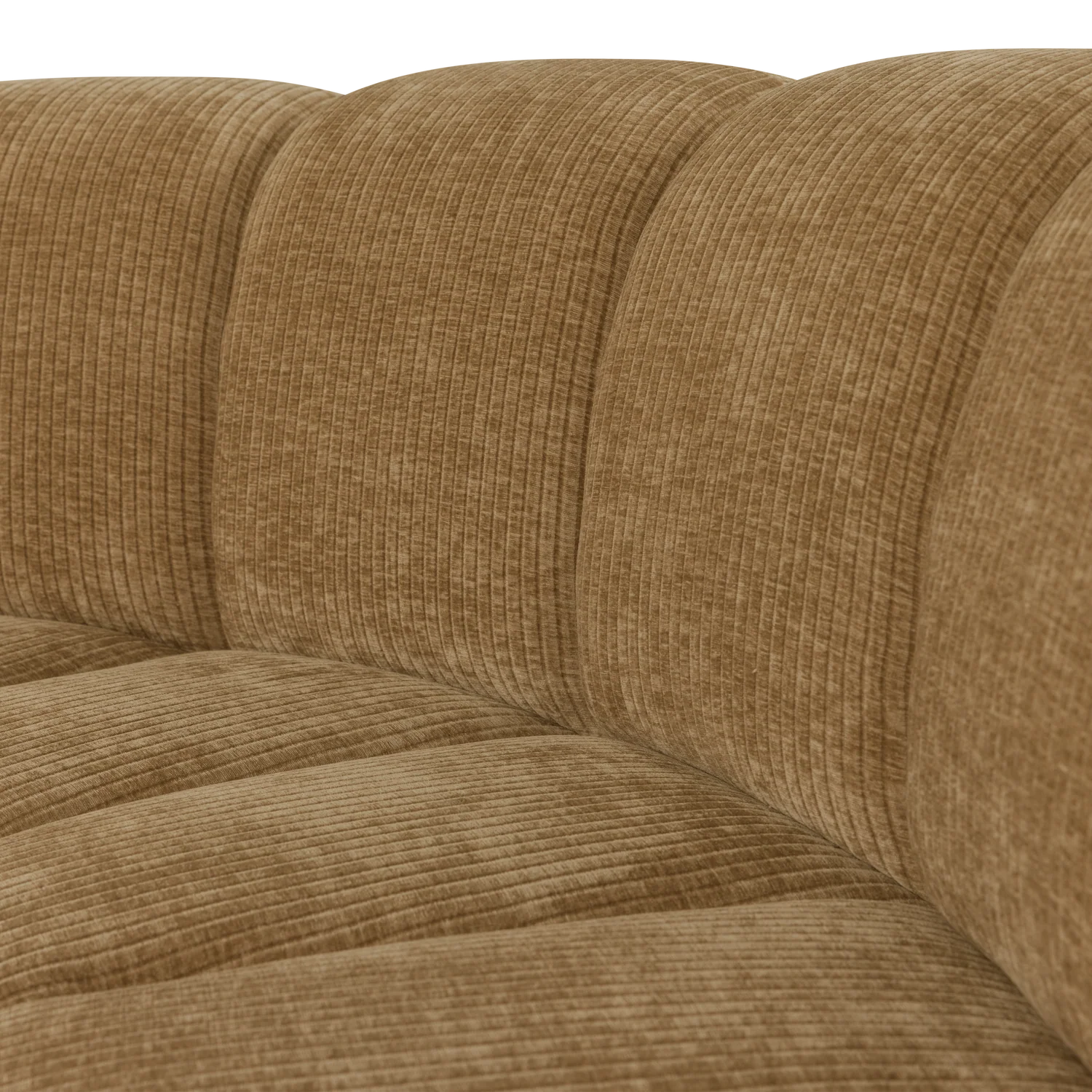 Sofa modułowa MOJO BENCH - element narożny półokrągły miodowy sztruks - Image 2