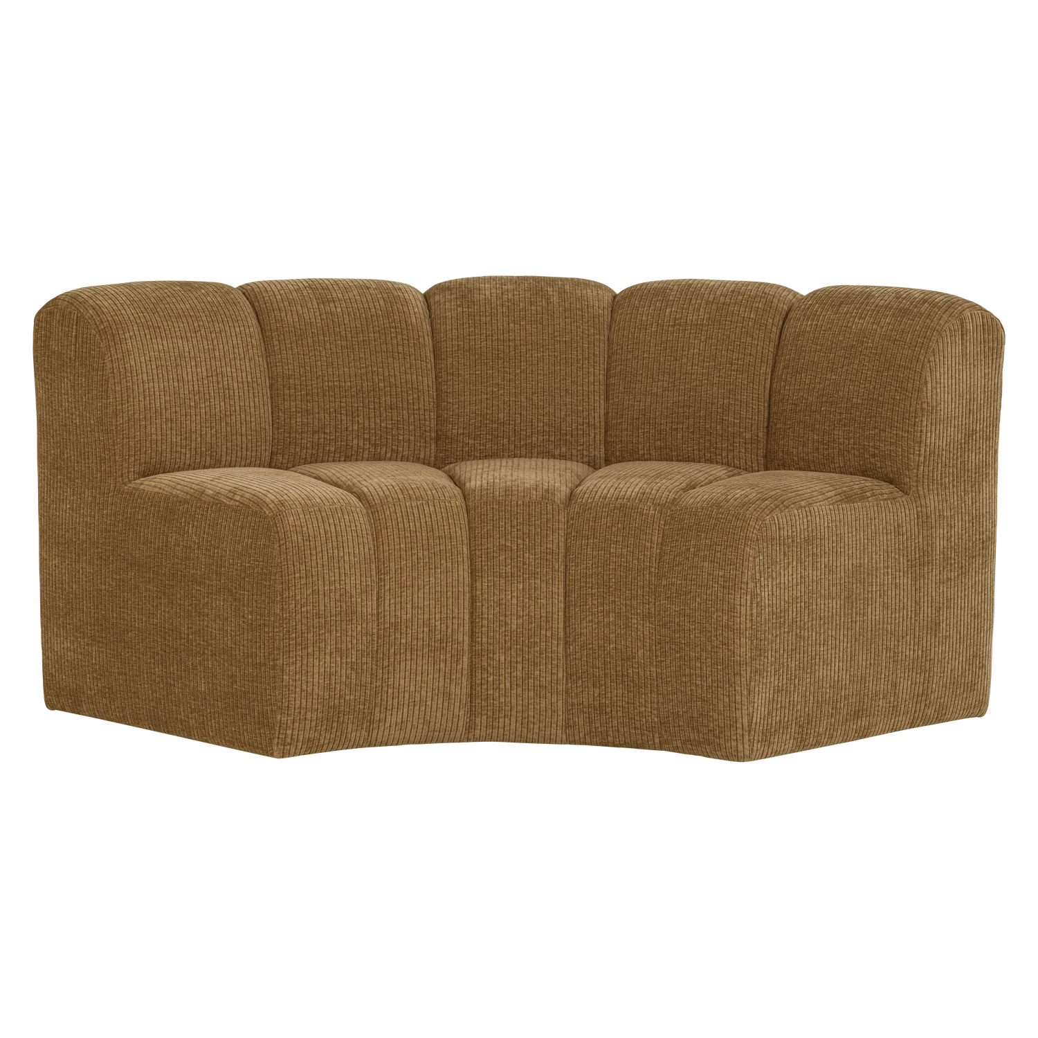 Sofa modułowa MOJO BENCH - element narożny półokrągły miodowy sztruks - Image 3