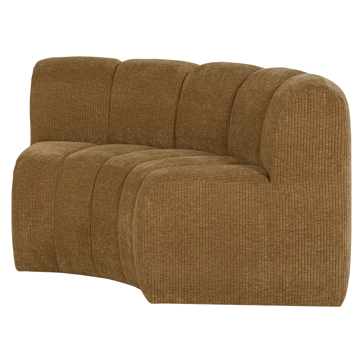 Sofa modułowa MOJO BENCH - element narożny półokrągły miodowy sztruks - Image 4