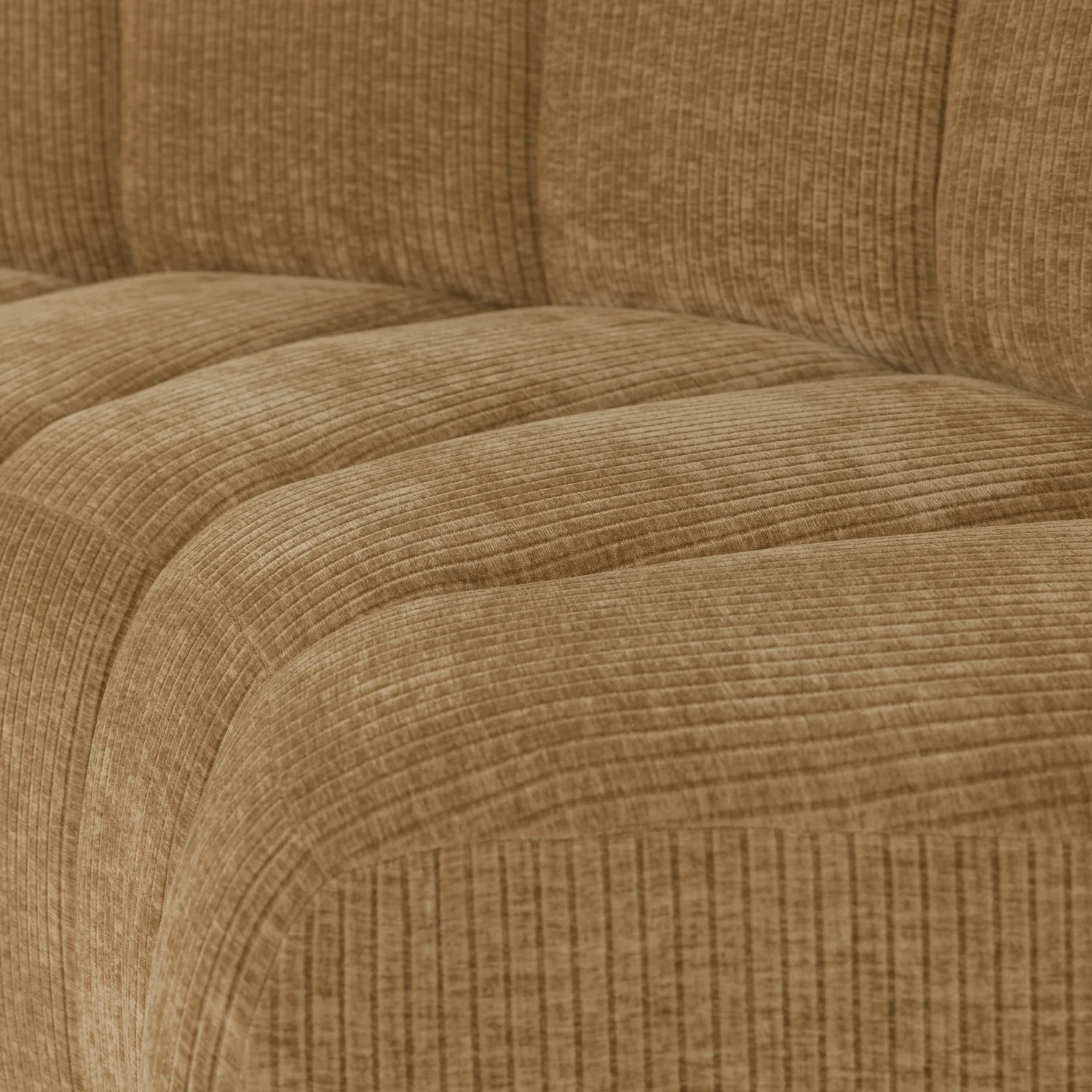 Sofa modułowa MOJO BENCH - element narożny półokrągły miodowy sztruks - Image 6