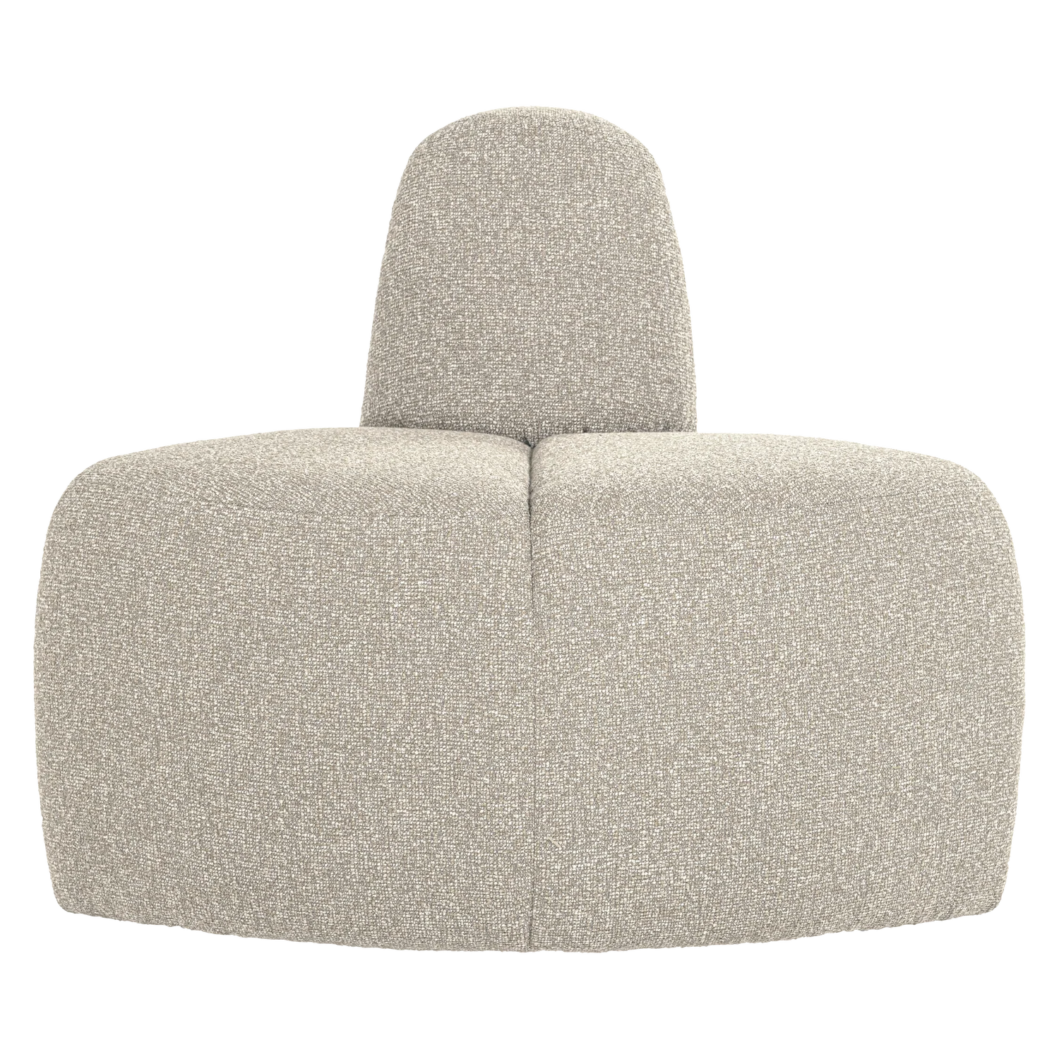 Sofa modułowa MOJO BENCH - element narożny zaokrąglony beżowy bouclé - Image 3