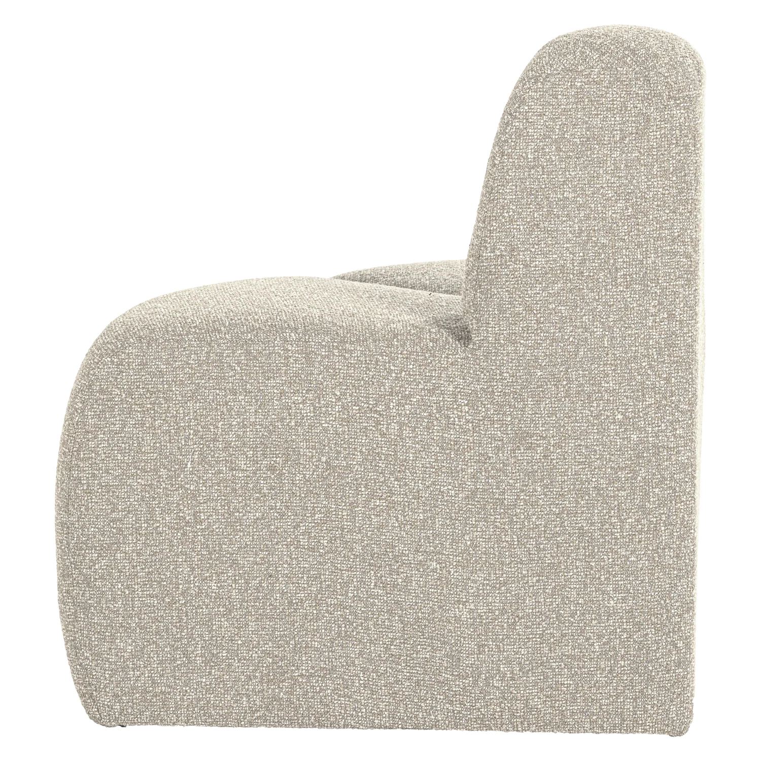 Sofa modułowa MOJO BENCH - element narożny zaokrąglony beżowy bouclé - Image 4