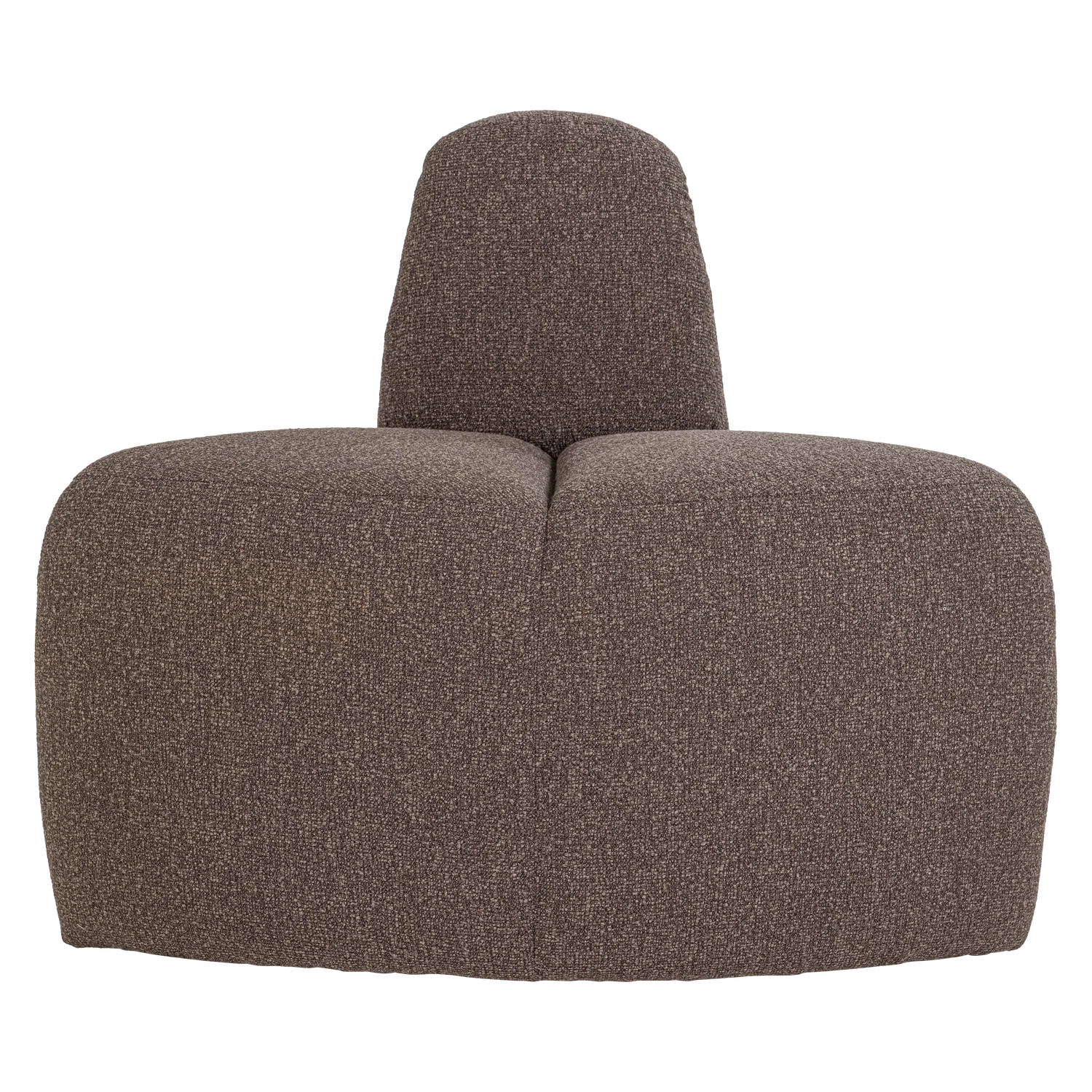 Sofa modułowa MOJO BENCH - element narożny zaokrąglony brązowy bouclé - Image 3