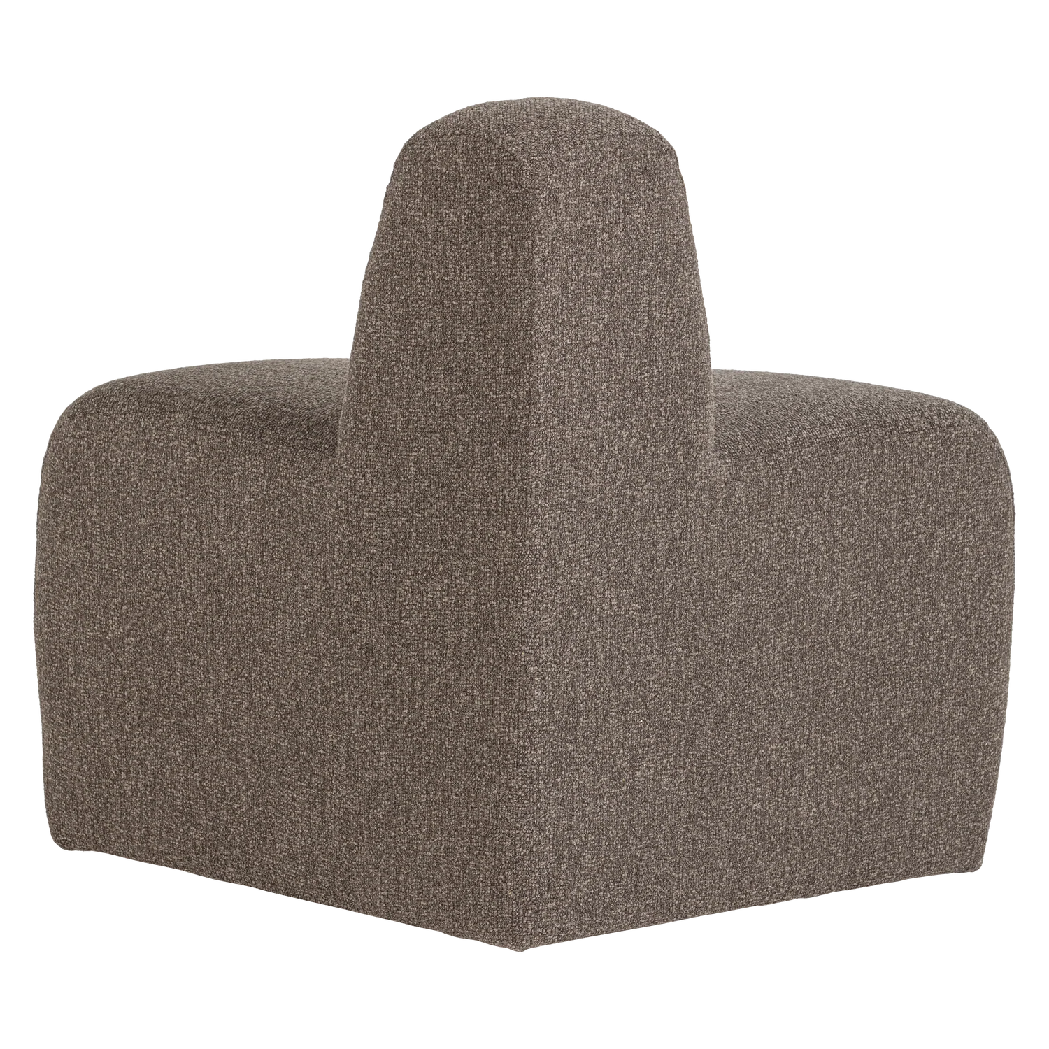 Sofa modułowa MOJO BENCH - element narożny zaokrąglony brązowy bouclé - Image 5