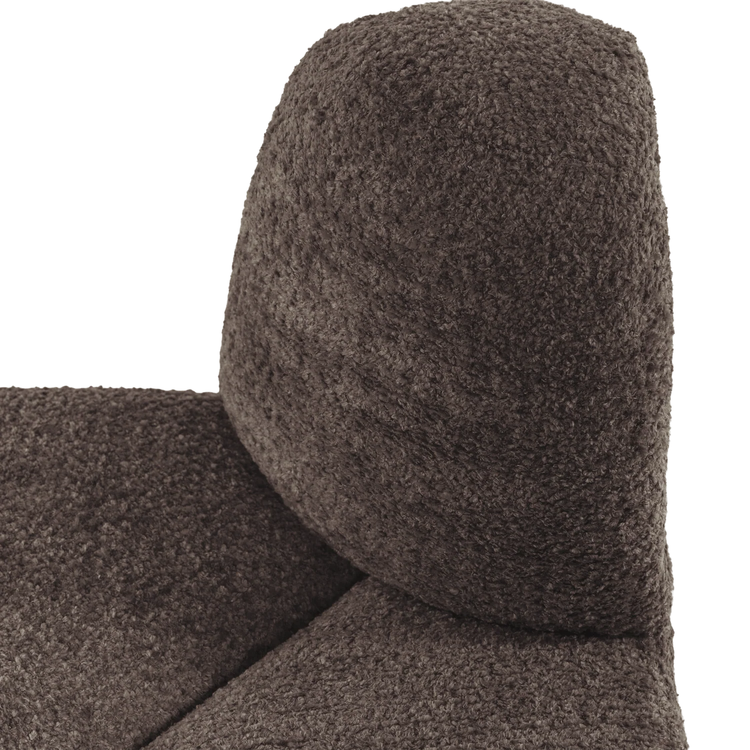 Sofa modułowa MOJO BENCH - element narożny zaokrąglony brązowy szenil - Image 2