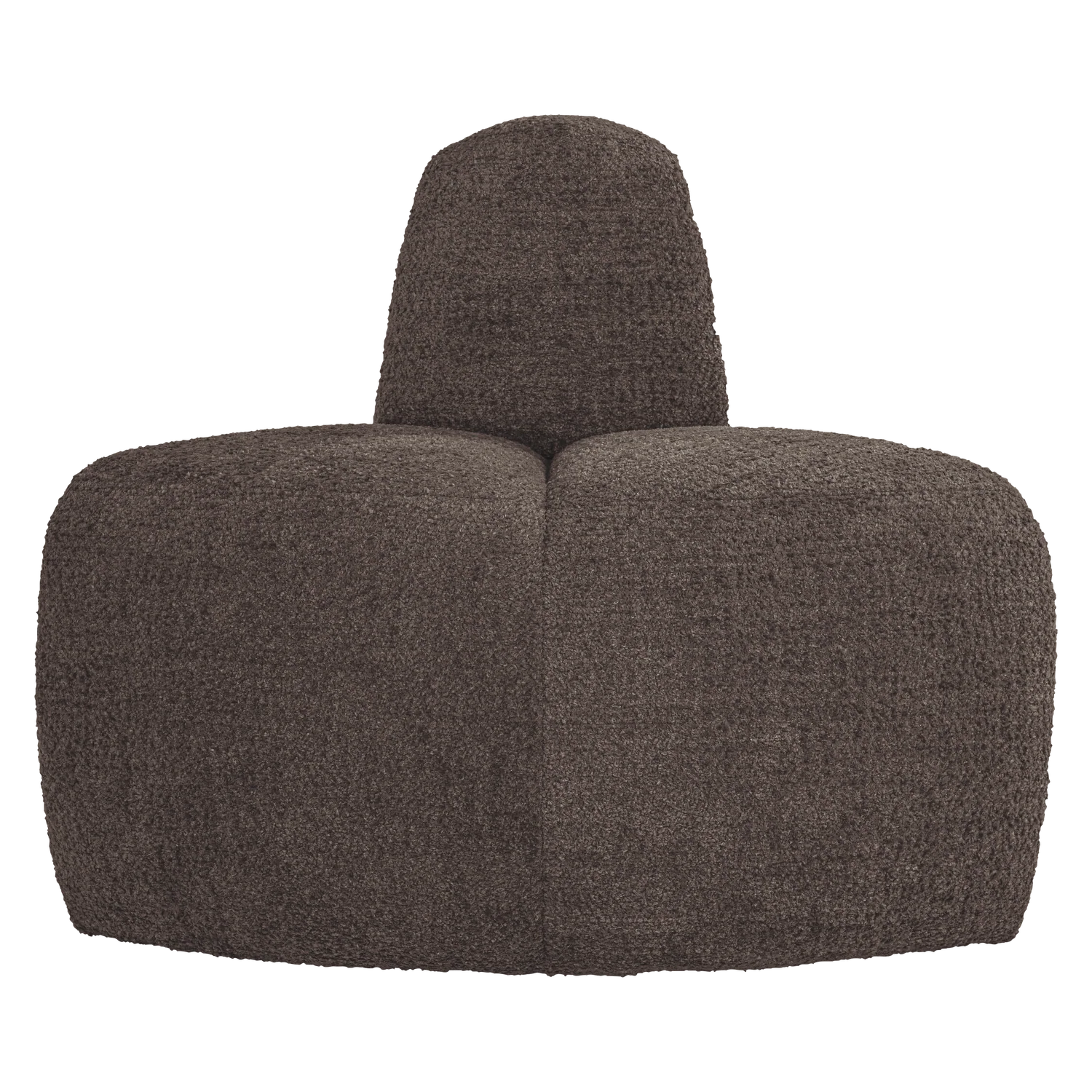 Sofa modułowa MOJO BENCH - element narożny zaokrąglony brązowy szenil - Image 3