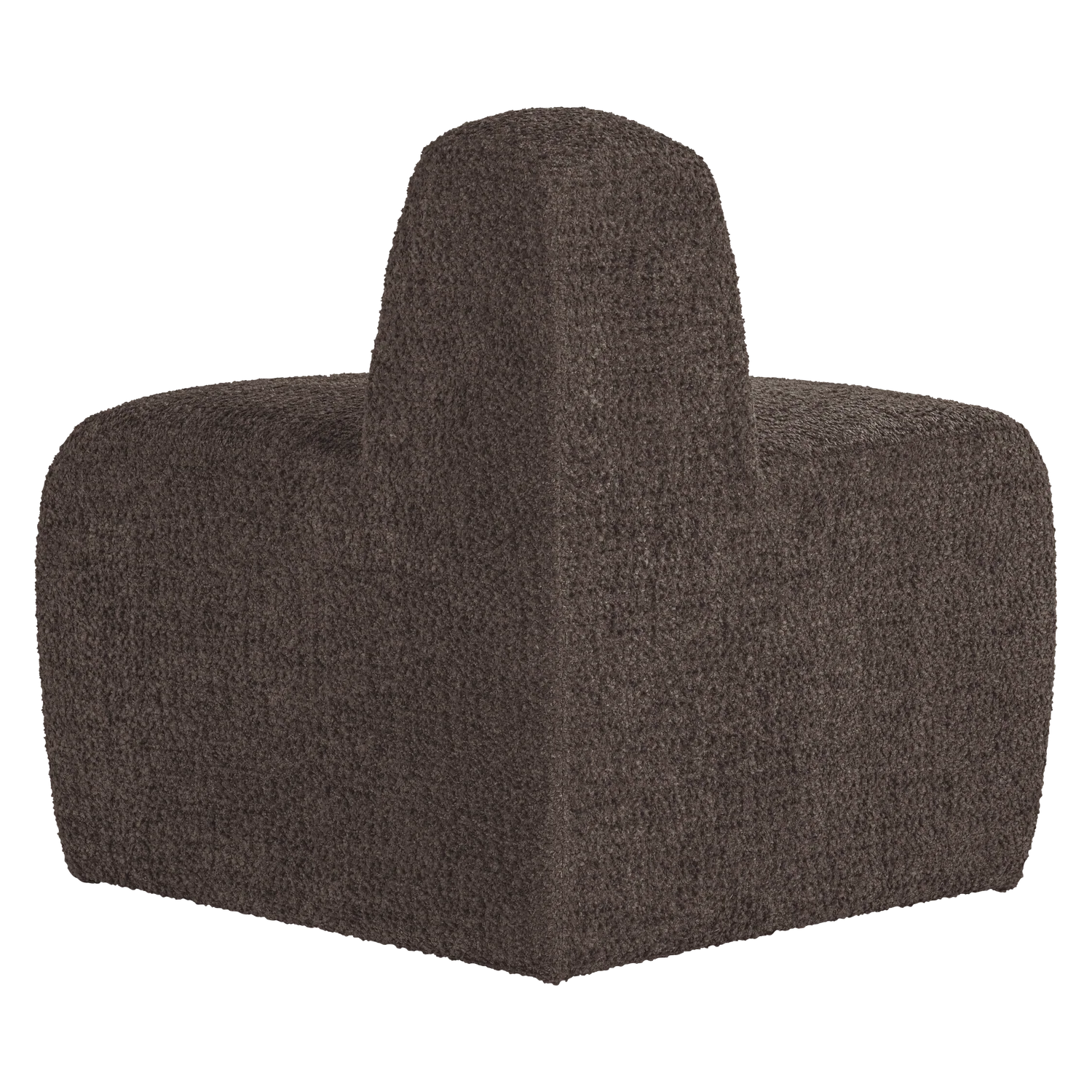 Sofa modułowa MOJO BENCH - element narożny zaokrąglony brązowy szenil - Image 5
