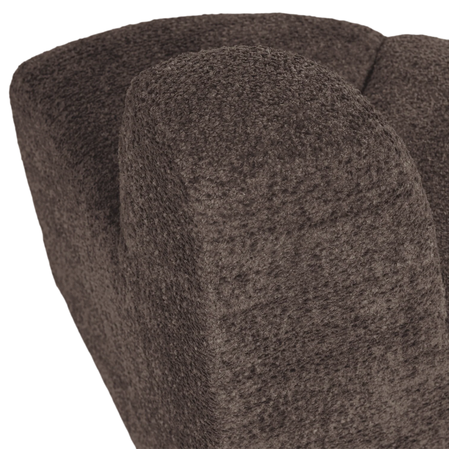 Sofa modułowa MOJO BENCH - element narożny zaokrąglony brązowy szenil - Image 6