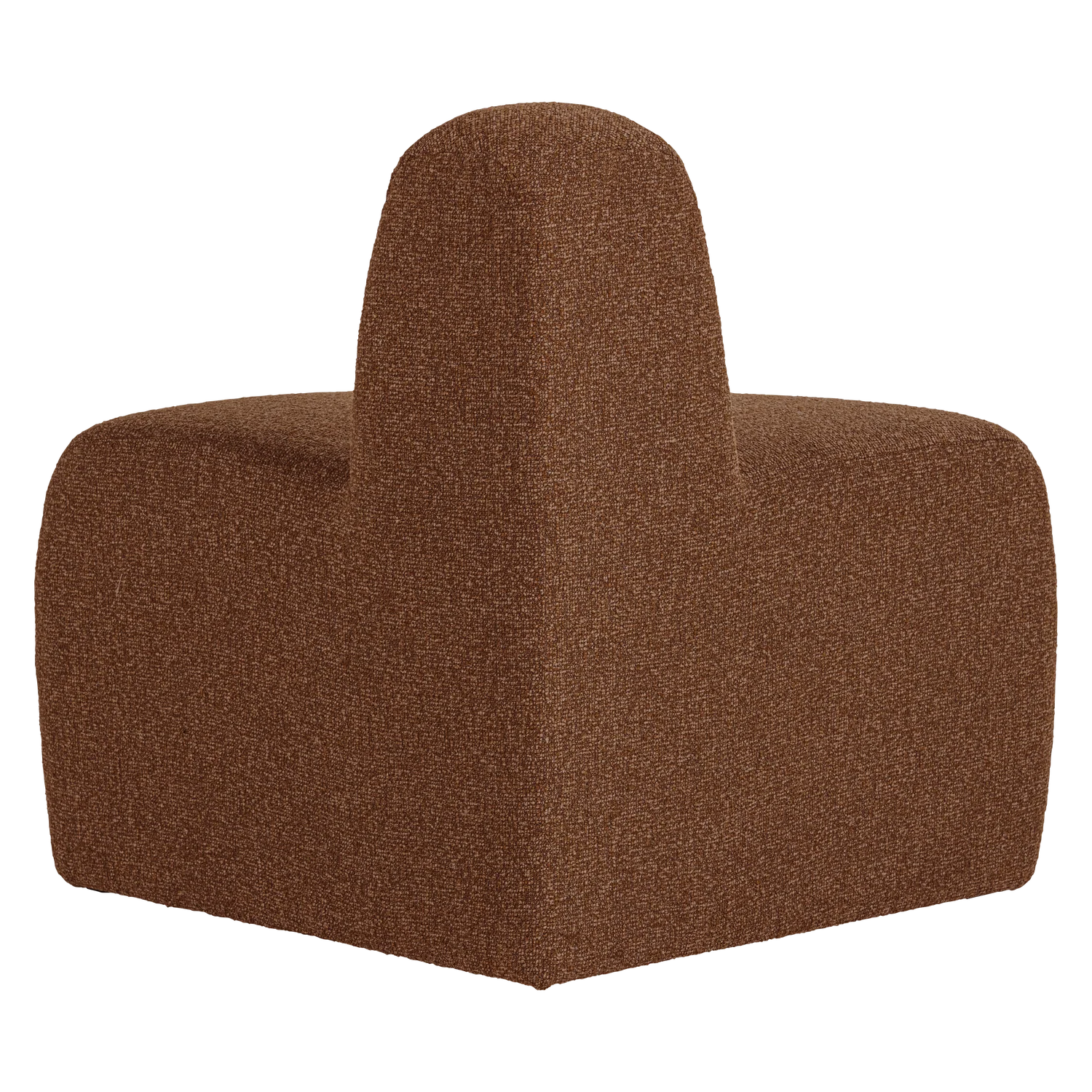 Sofa modułowa MOJO BENCH - element narożny zaokrąglony ceglany brązowy bouclé - Image 5