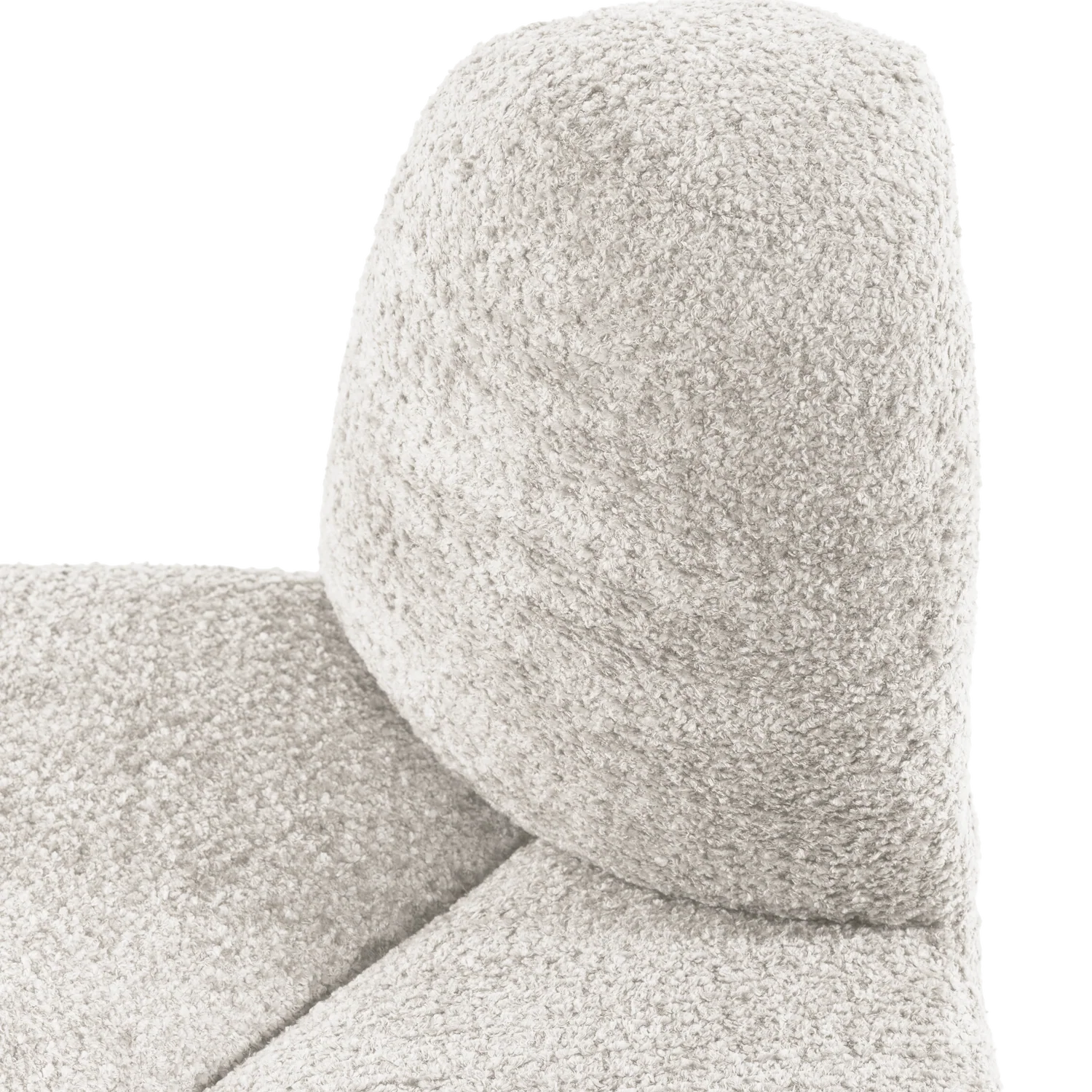 Sofa modułowa MOJO BENCH - element narożny zaokrąglony ecru szenil - Image 2