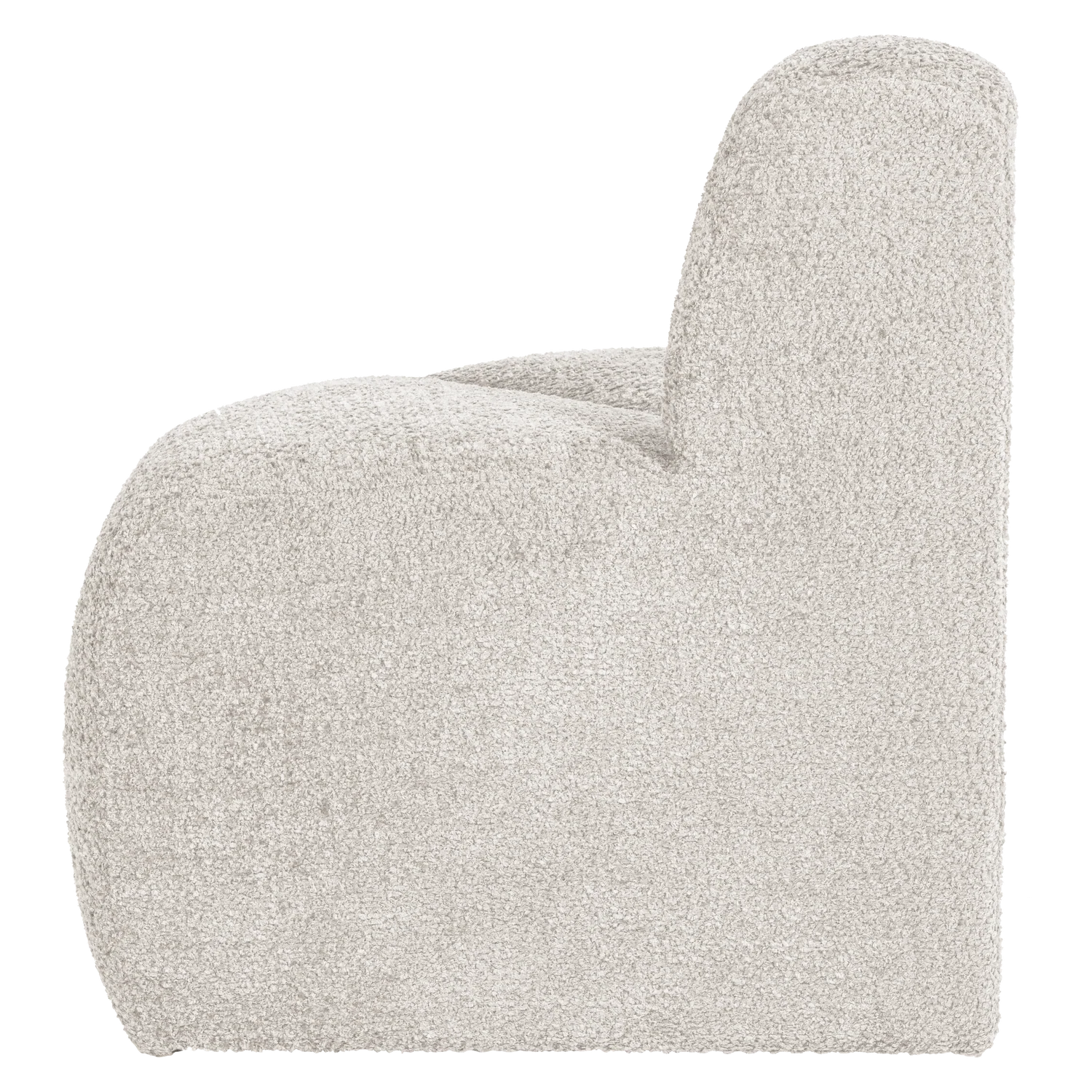 Sofa modułowa MOJO BENCH - element narożny zaokrąglony ecru szenil - Image 4