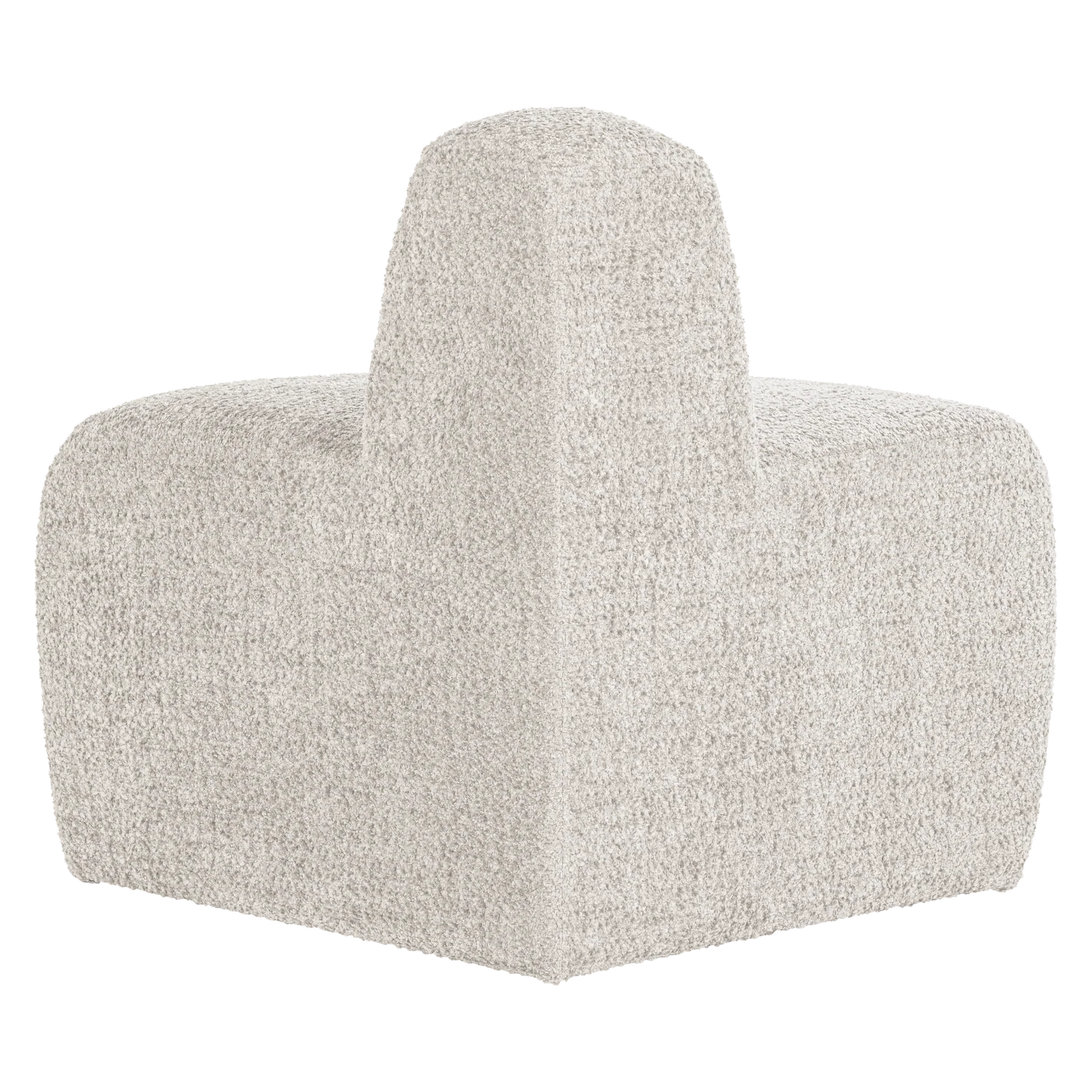 Sofa modułowa MOJO BENCH - element narożny zaokrąglony ecru szenil - Image 5
