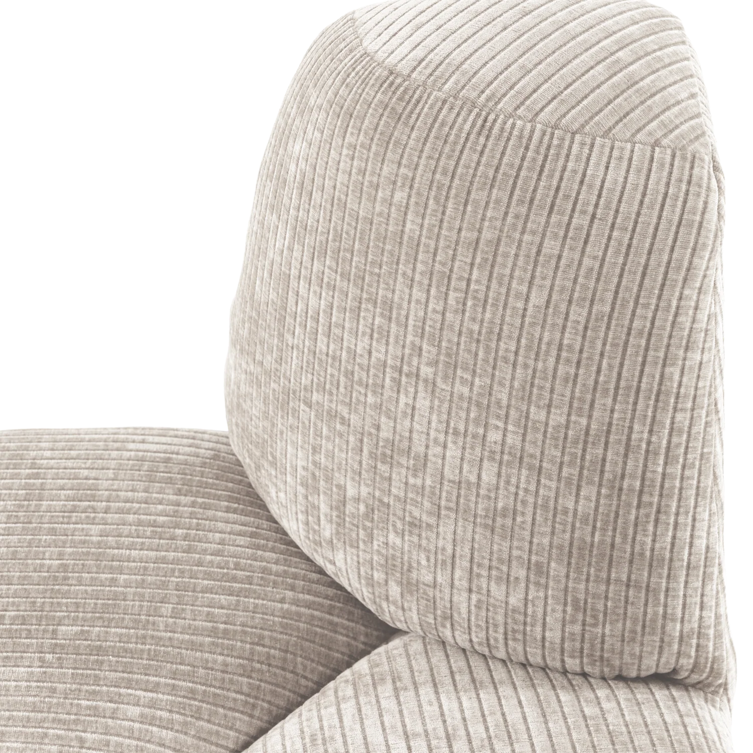 Sofa modułowa MOJO BENCH - element narożny zaokrąglony ecru sztruks - Image 2