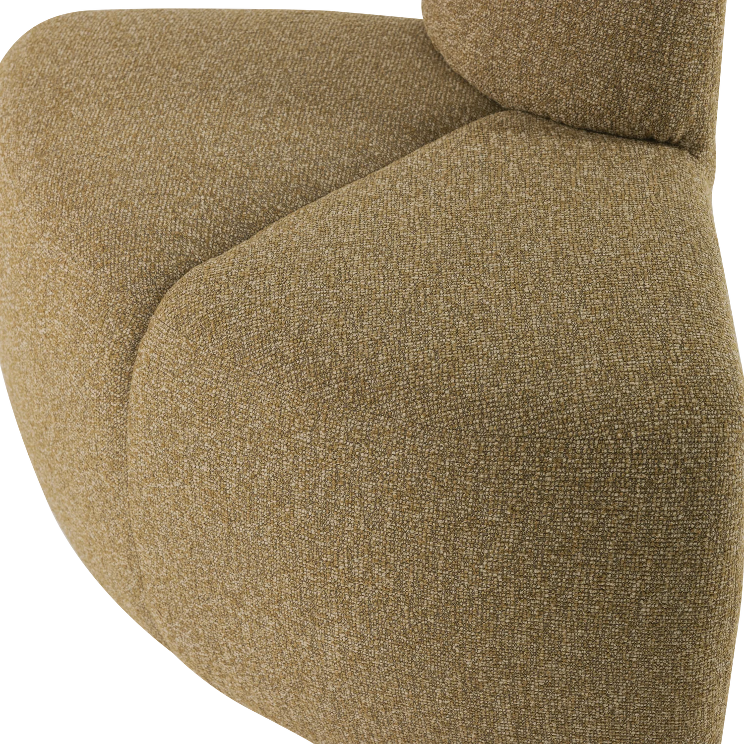 Sofa modułowa MOJO BENCH - element narożny zaokrąglony miodowy bouclé - Image 2