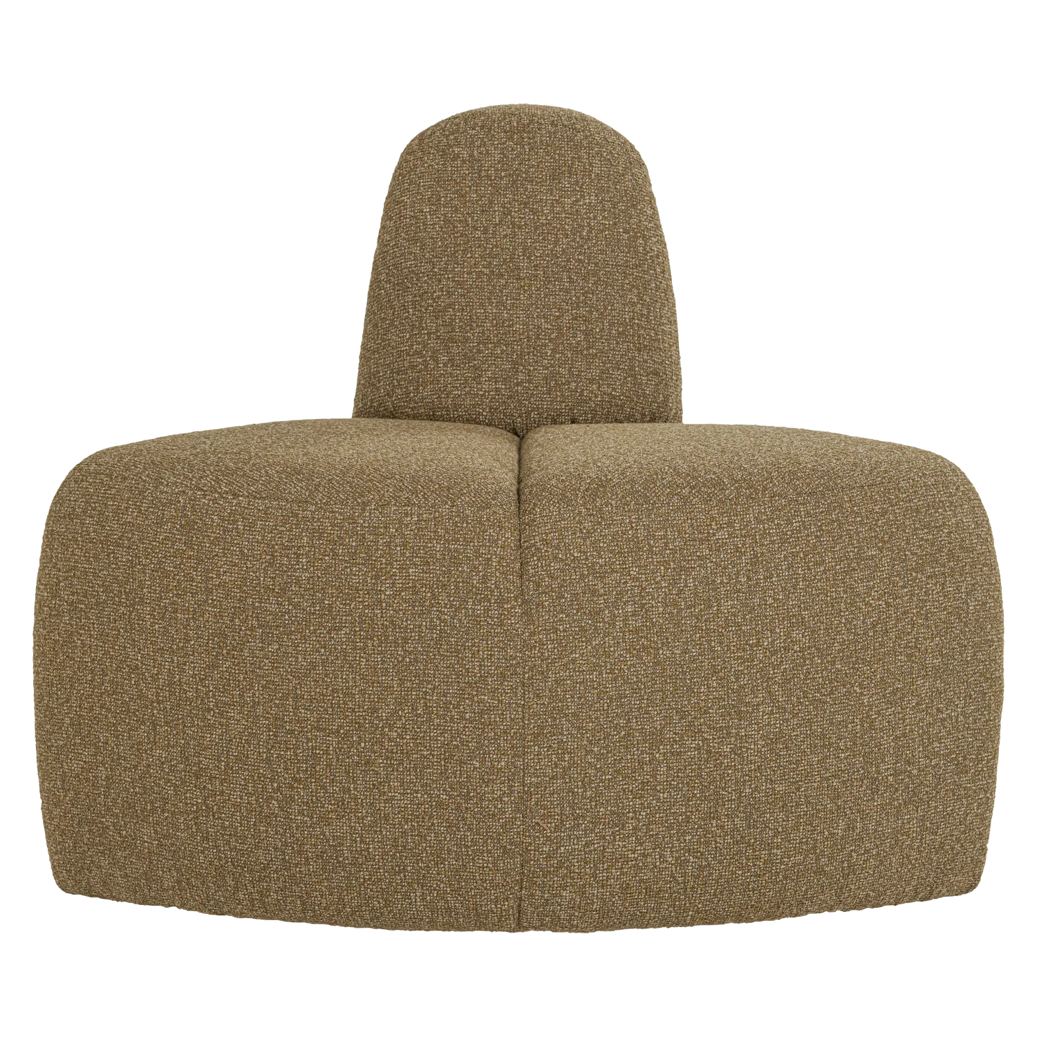 Sofa modułowa MOJO BENCH - element narożny zaokrąglony miodowy bouclé - Image 3