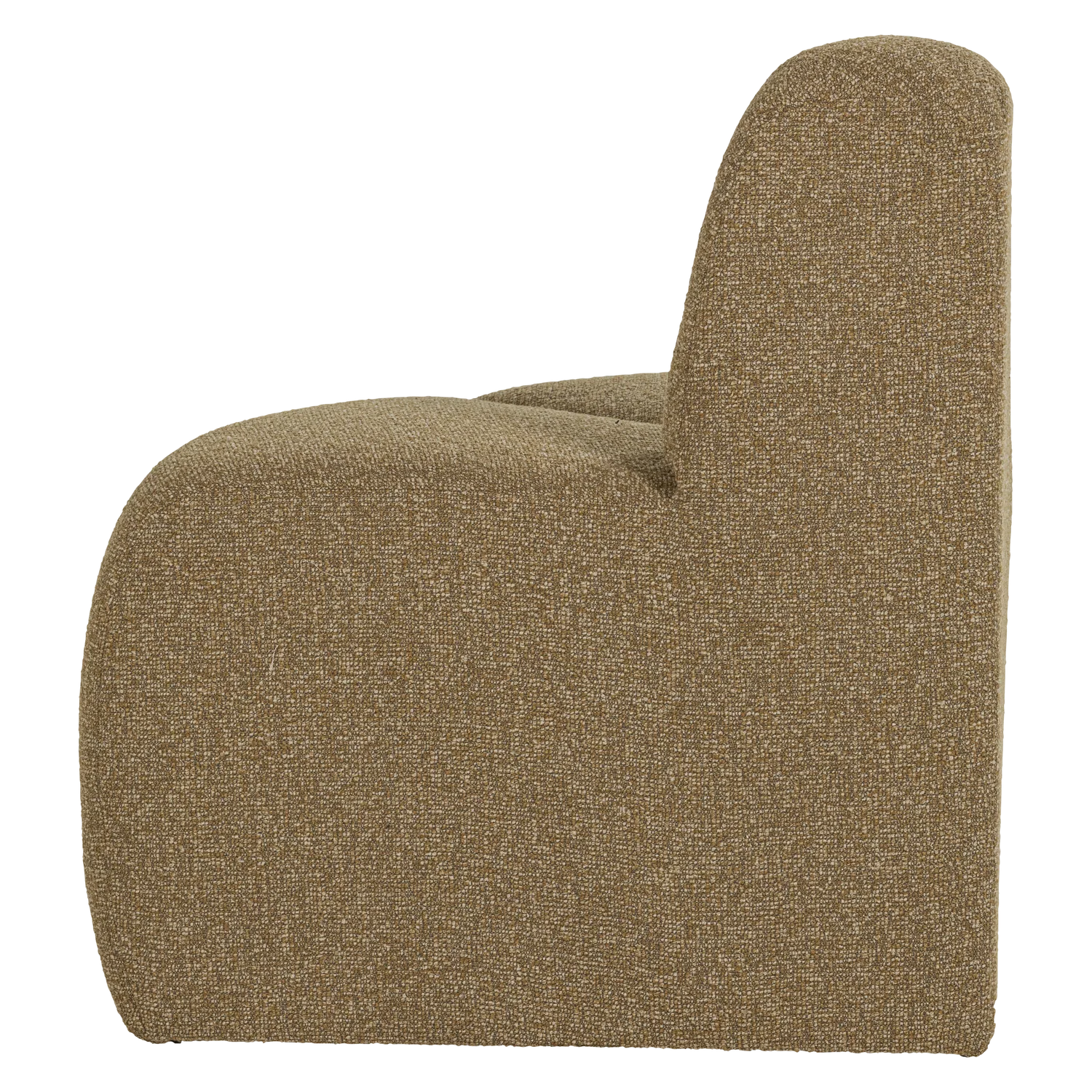 Sofa modułowa MOJO BENCH - element narożny zaokrąglony miodowy bouclé - Image 4