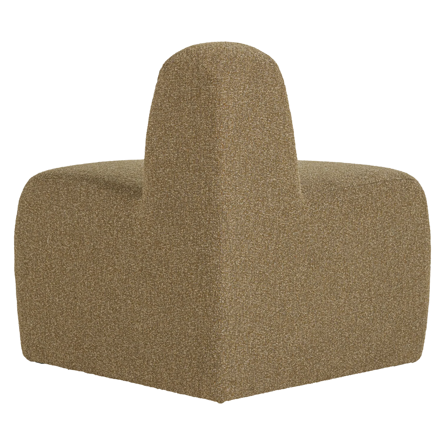 Sofa modułowa MOJO BENCH - element narożny zaokrąglony miodowy bouclé - Image 5