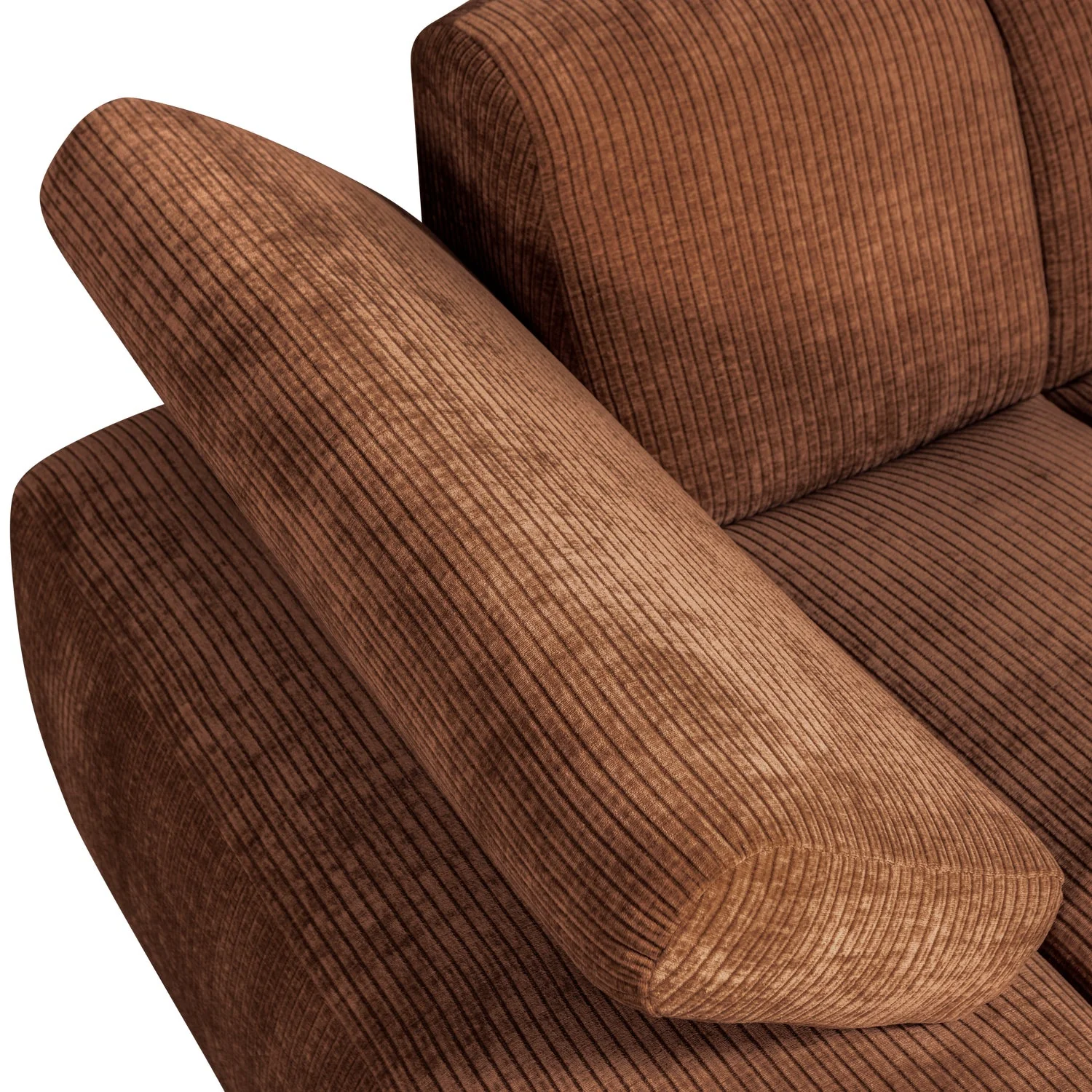 Sofa modułowa MOJO - szezlong lewostronny rdzawy brązowy sztruks - Image 2