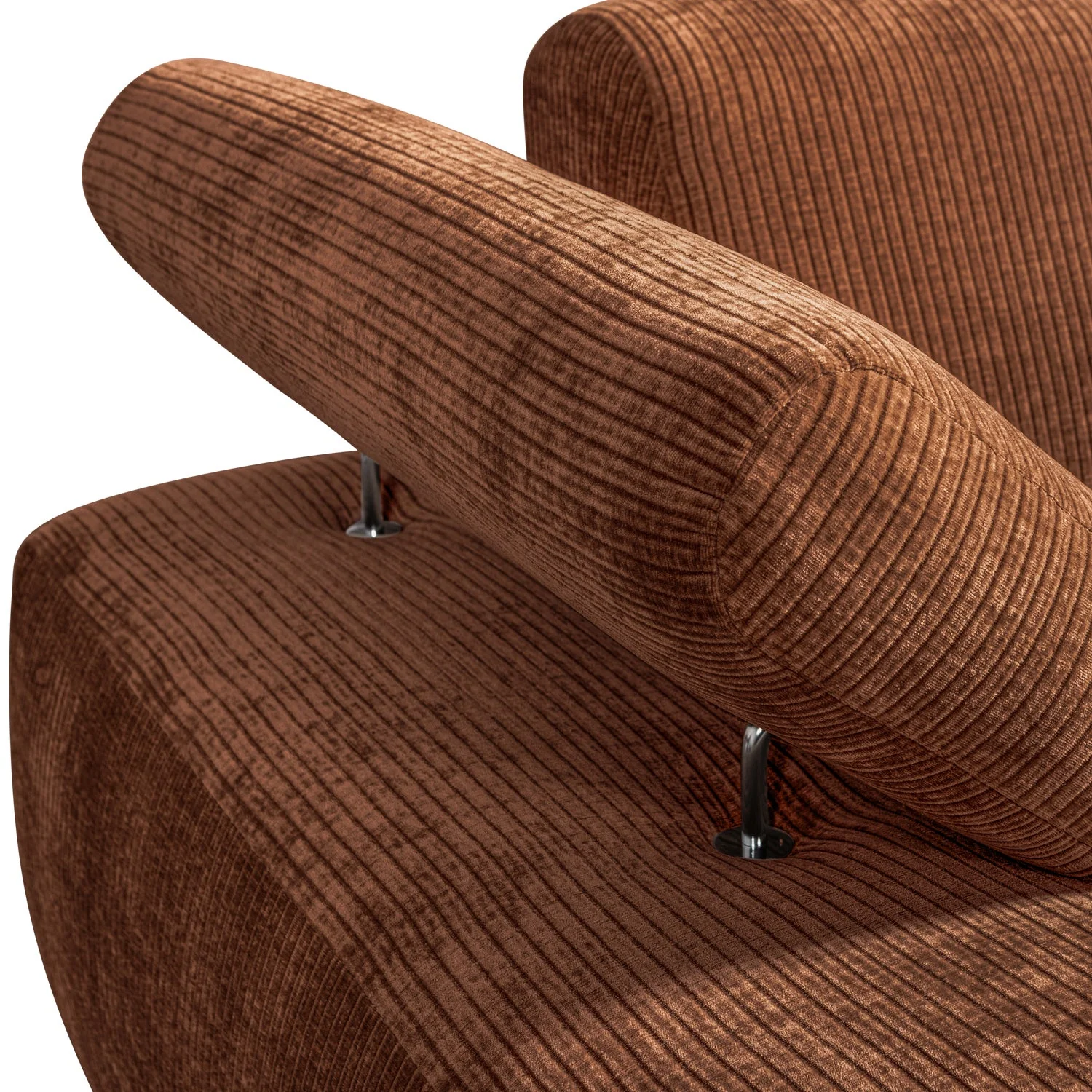 Sofa modułowa MOJO - szezlong lewostronny rdzawy brązowy sztruks - Image 3