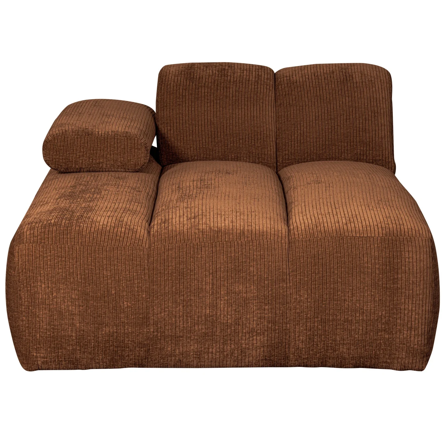 Sofa modułowa MOJO - szezlong lewostronny rdzawy brązowy sztruks - Image 5