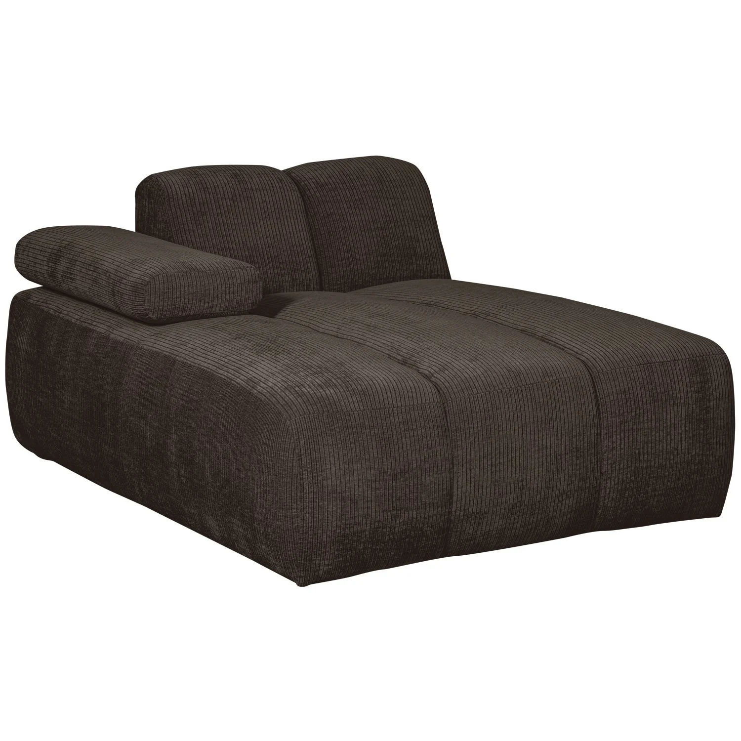 Sofa modułowa MOJO - szezlong lewostronny ciemnobrązowy sztruks - Image 7