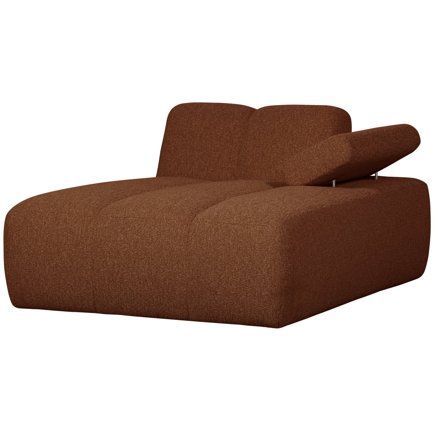 Sofa modułowa MOJO - szezlong prawostronny rdzawy brązowy bouclé - Image 5