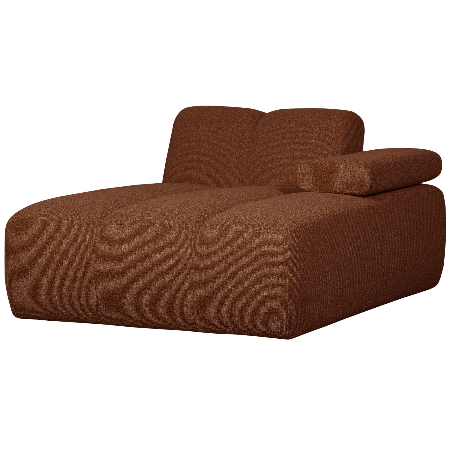 Sofa modułowa MOJO - szezlong prawostronny rdzawy brązowy bouclé - Image 6