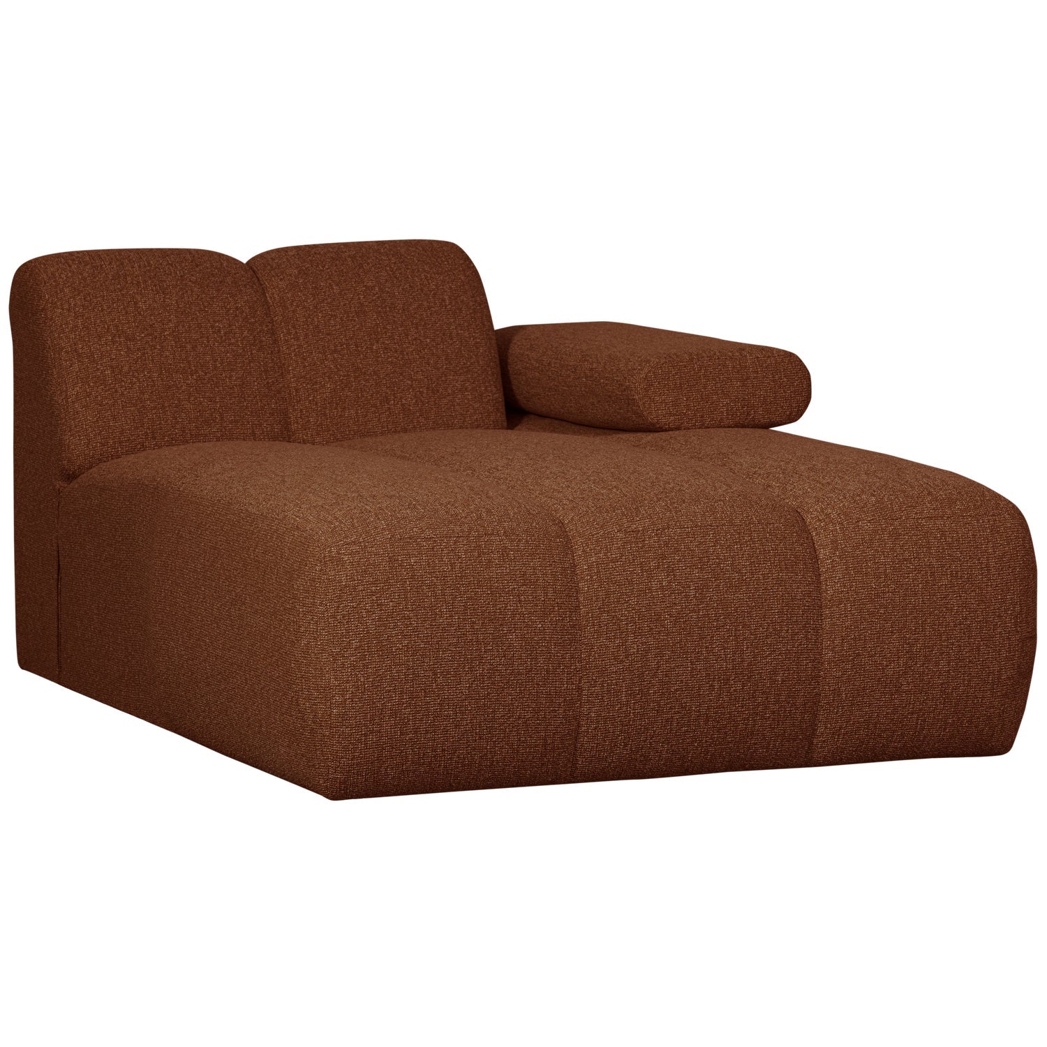 Sofa modułowa MOJO - szezlong prawostronny rdzawy brązowy bouclé - Image 7