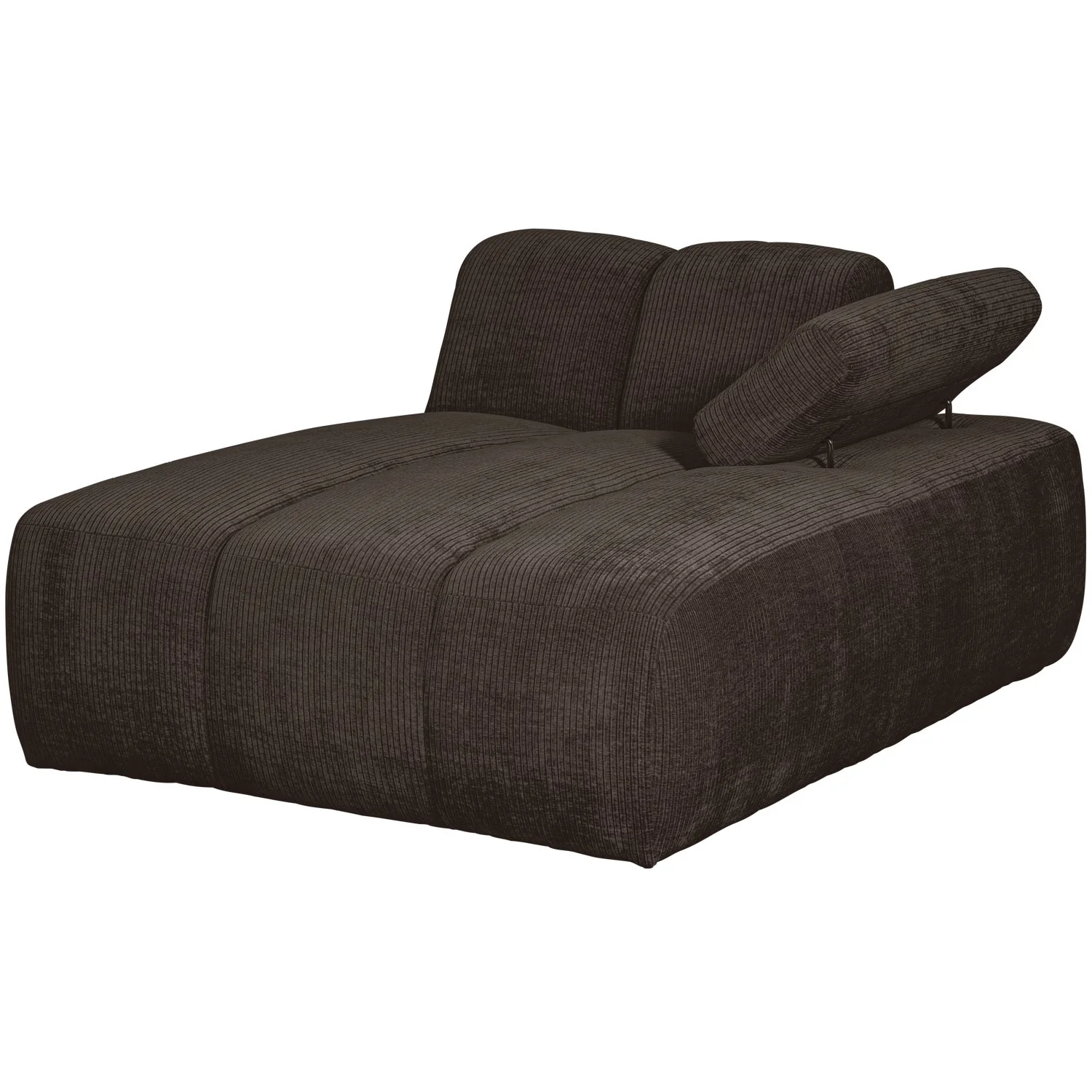 Sofa modułowa MOJO - szezlong prawostronny ciemnobrązowy sztruks - Image 7
