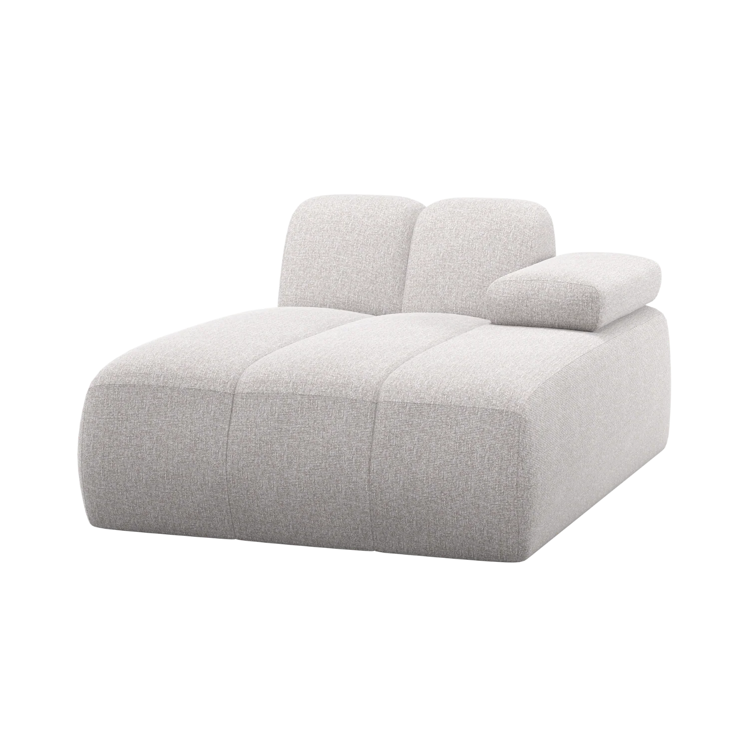 Sofa modułowa MOJO - szezlong prawostronny ecru bouclé