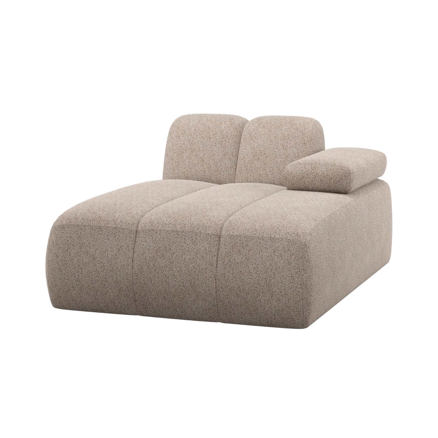 Sofa modułowa MOJO - szezlong prawostronny piaskowy baranek