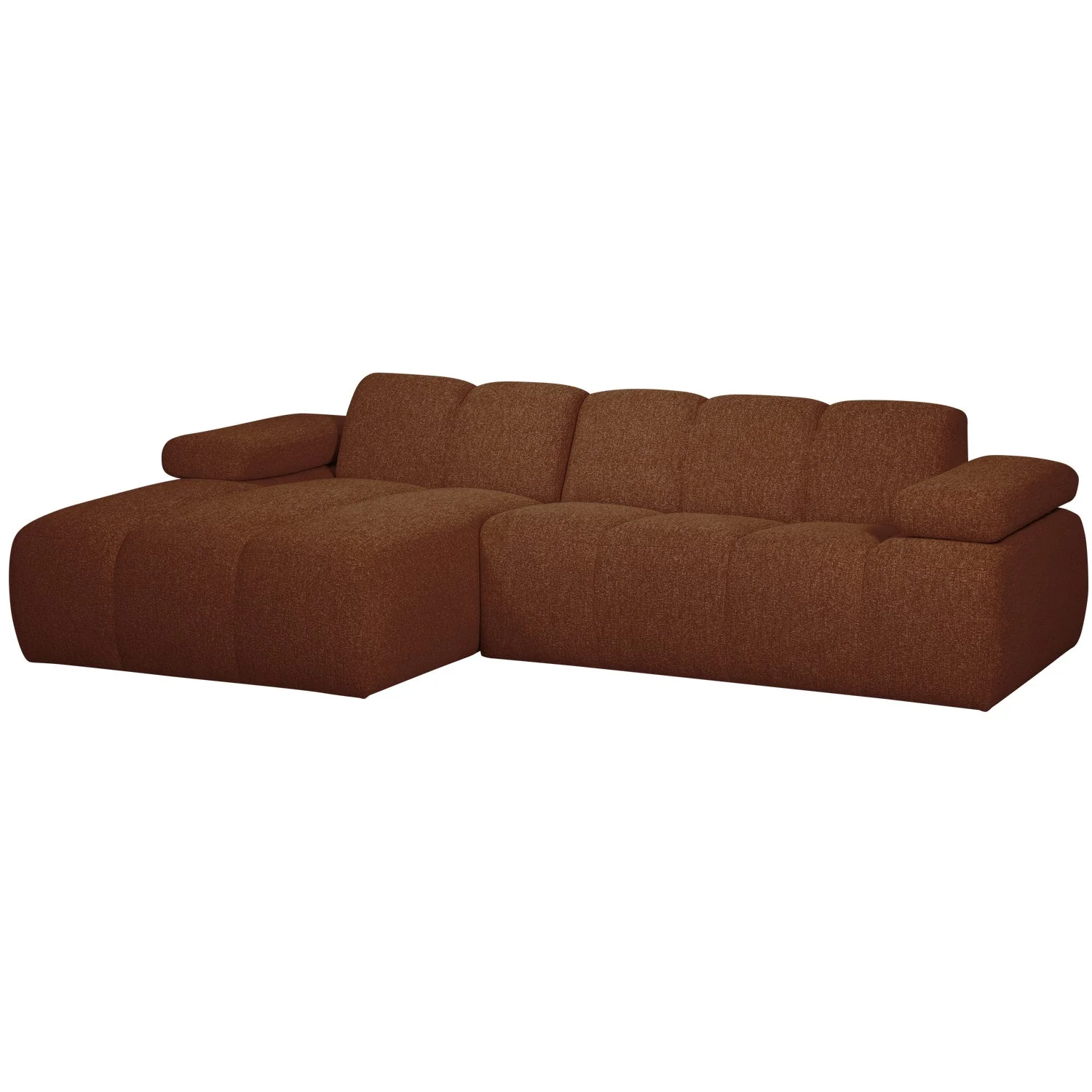 Narożnik modułowy lewostronny MOJO rdzawy brązowy bouclé - Image 8