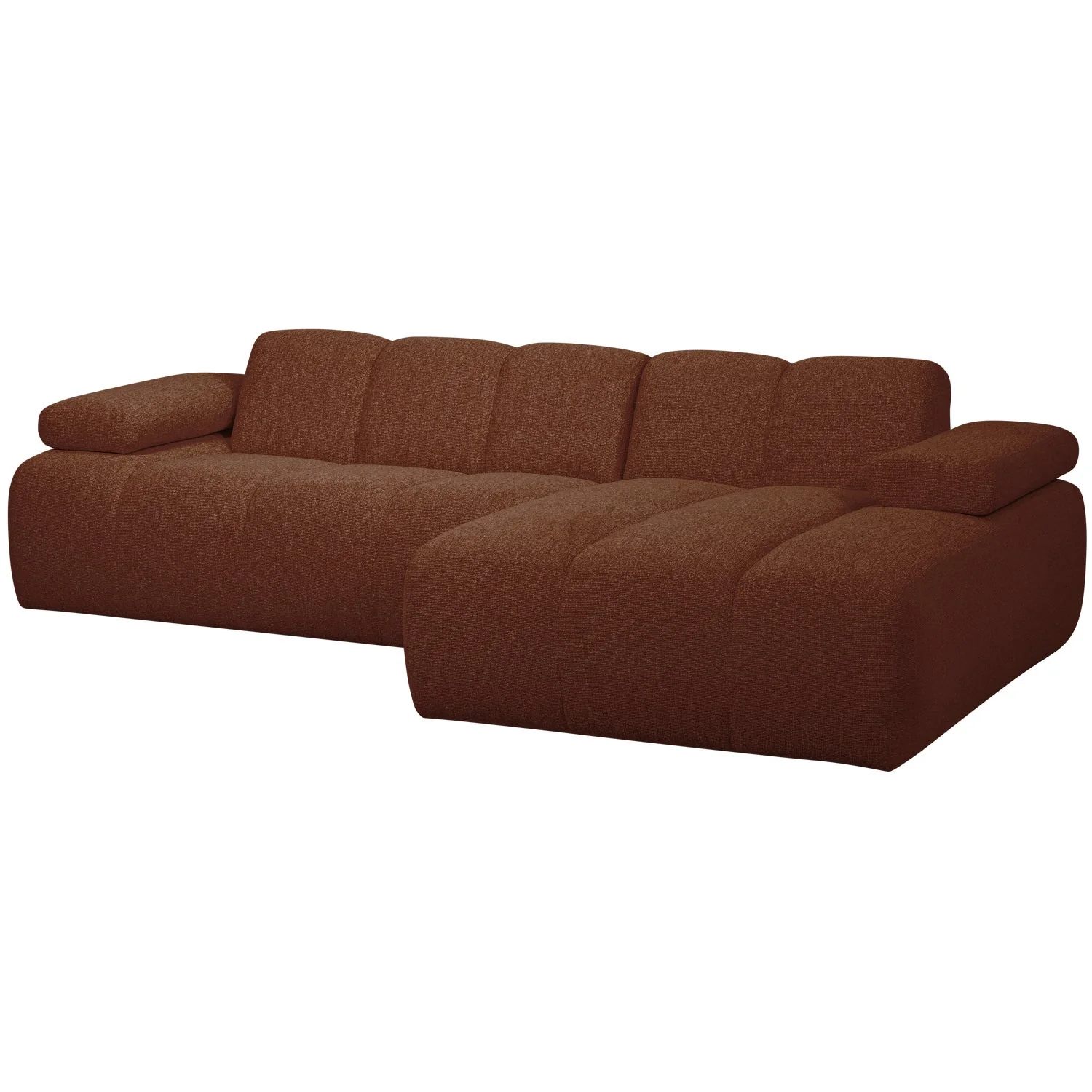 Narożnik modułowy prawostronny MOJO rdzawy brązowy bouclé - Image 6