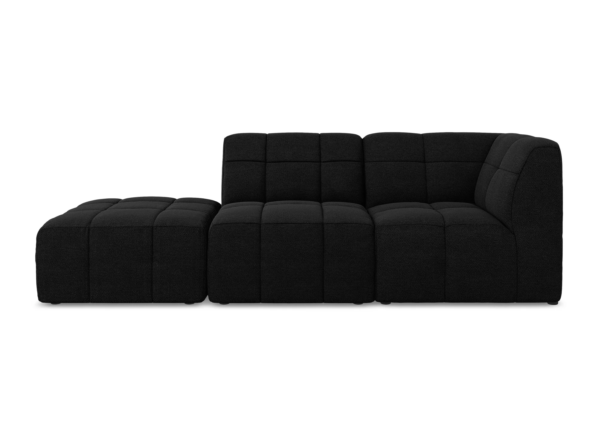 Sofa modułowa prawostronna otwarta 3-osobowa ALOHA czarny boucle - Image 3