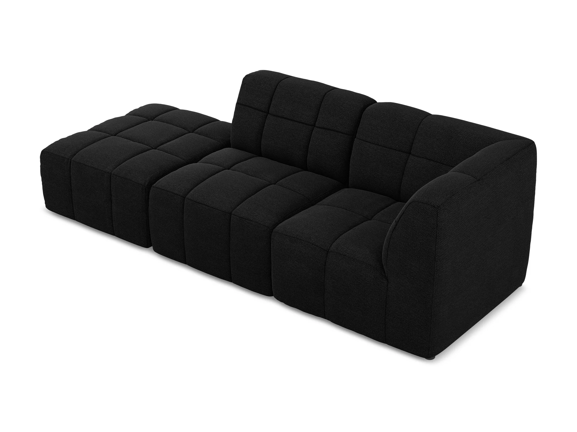 Sofa modułowa prawostronna otwarta 3-osobowa ALOHA czarny boucle - Image 4