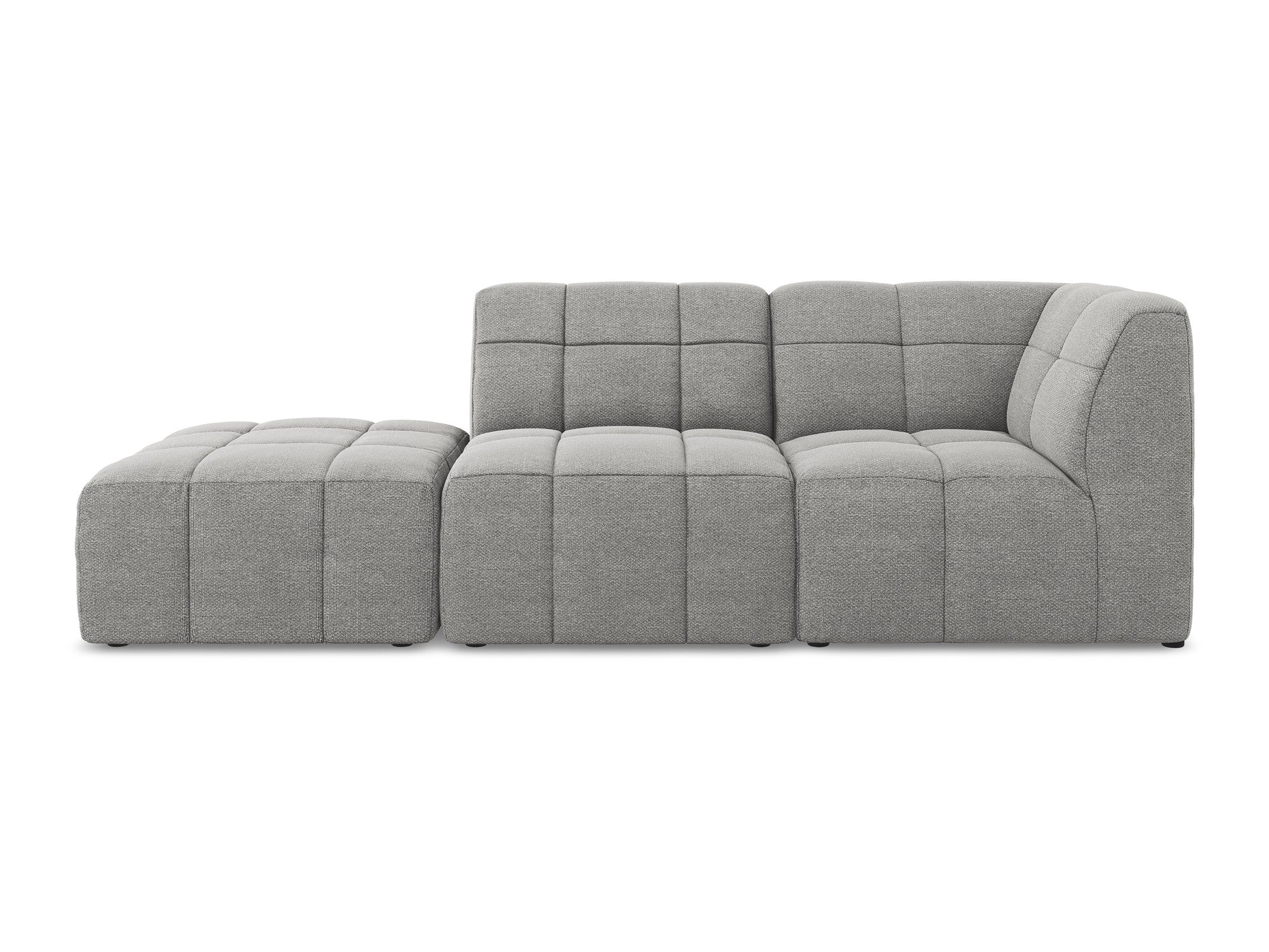 Sofa modułowa prawostronna otwarta 3-osobowa ALOHA jasnoszary boucle - Image 3