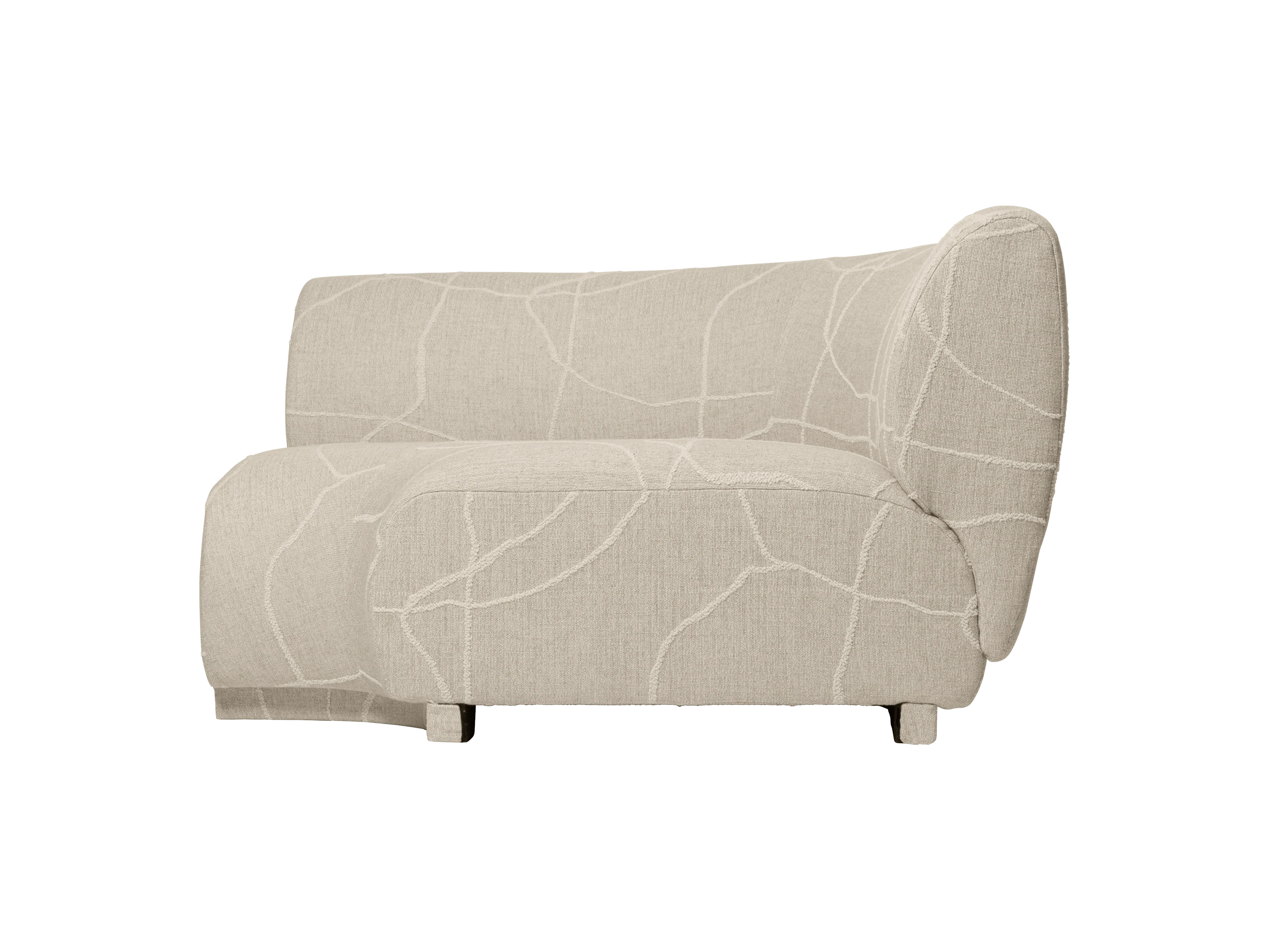 Sofa modułowa RICO Can Lis - element narożny zaokrąglony piaskowy z białym - Image 5