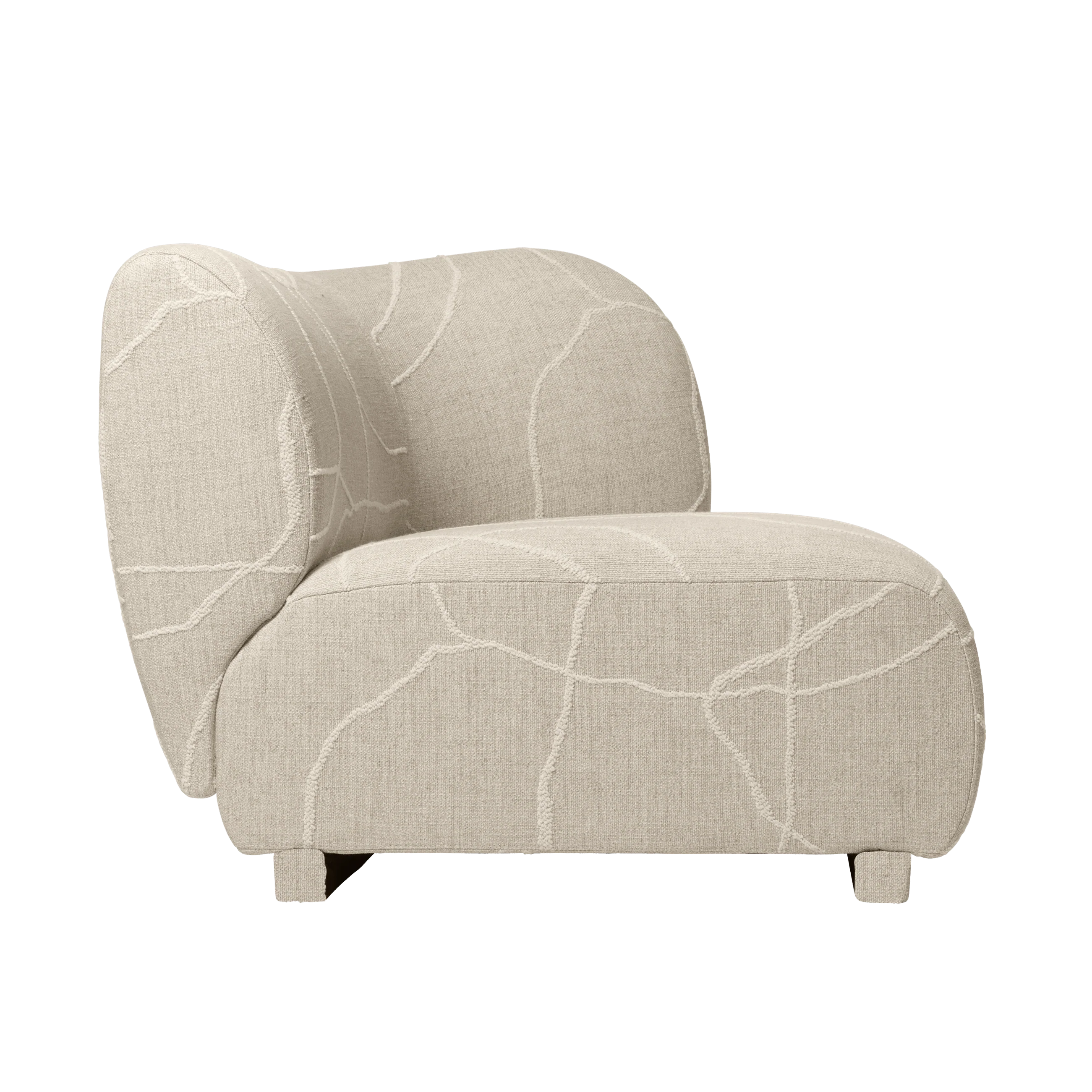 Sofa modułowa RICO Can Lis - element końcowy lewostronny piaskowy z białym - Image 4
