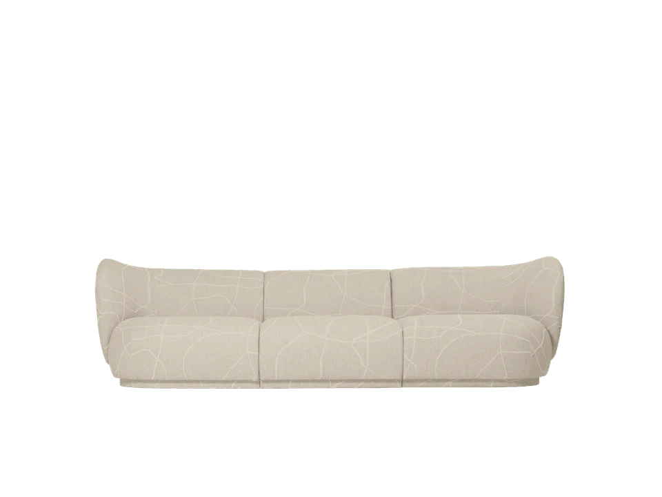 Sofa modułowa RICO Can Lis - element środkowy piaskowy z białym - Image 5